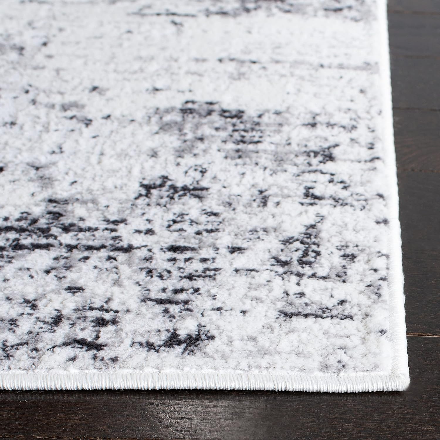 image:imageSAFAVIEH Amelia Collection Area Rug 8 x 10 Ivory amp Blue Modern Abstract Design NonShedding amp Easy Care Ideal for High Traffic Areas in Living Room Bedroom ALA700AIvoryGrey