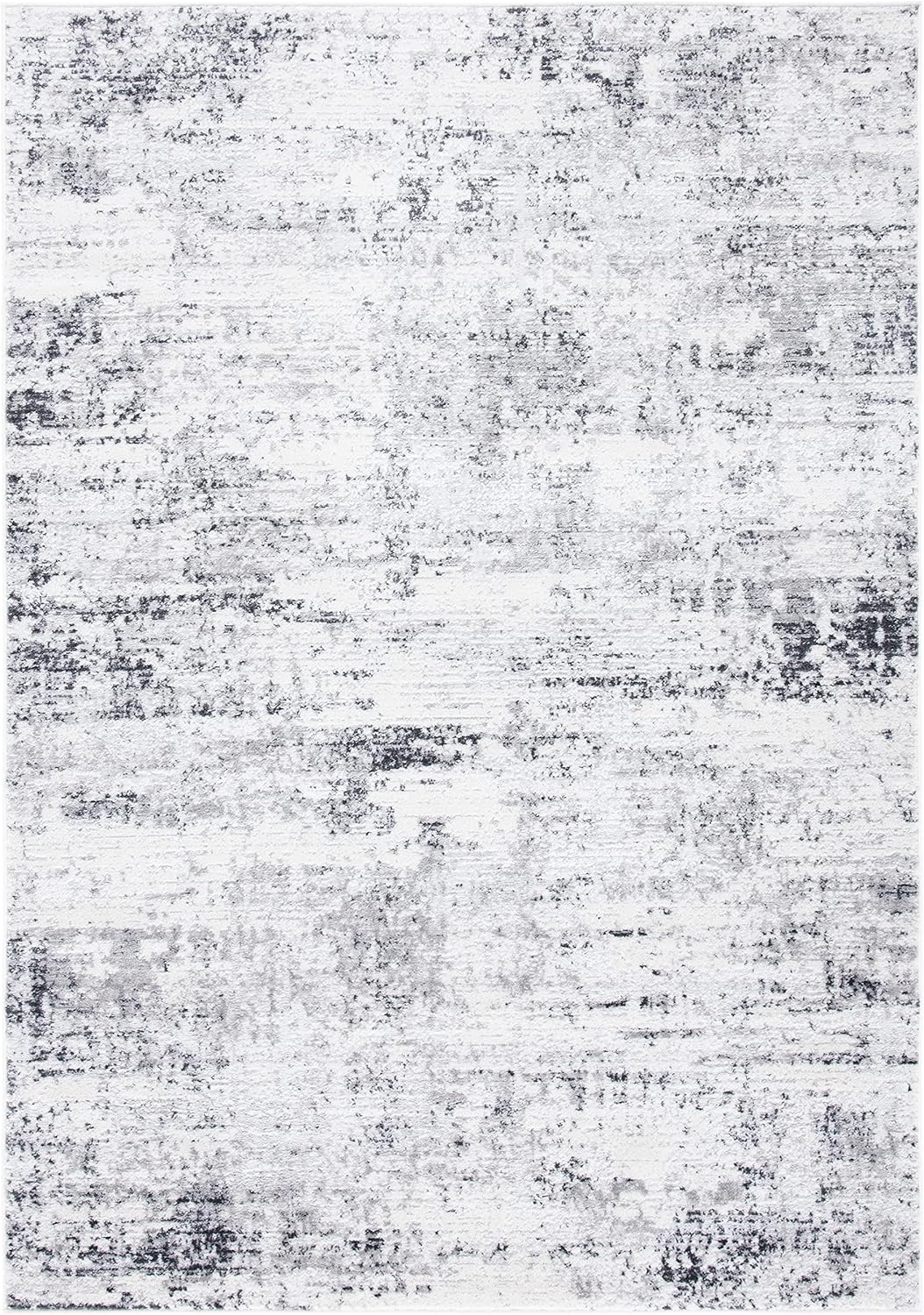 image:imageSAFAVIEH Amelia Collection Area Rug 8 x 10 Ivory amp Blue Modern Abstract Design NonShedding amp Easy Care Ideal for High Traffic Areas in Living Room Bedroom ALA700AIvoryGrey