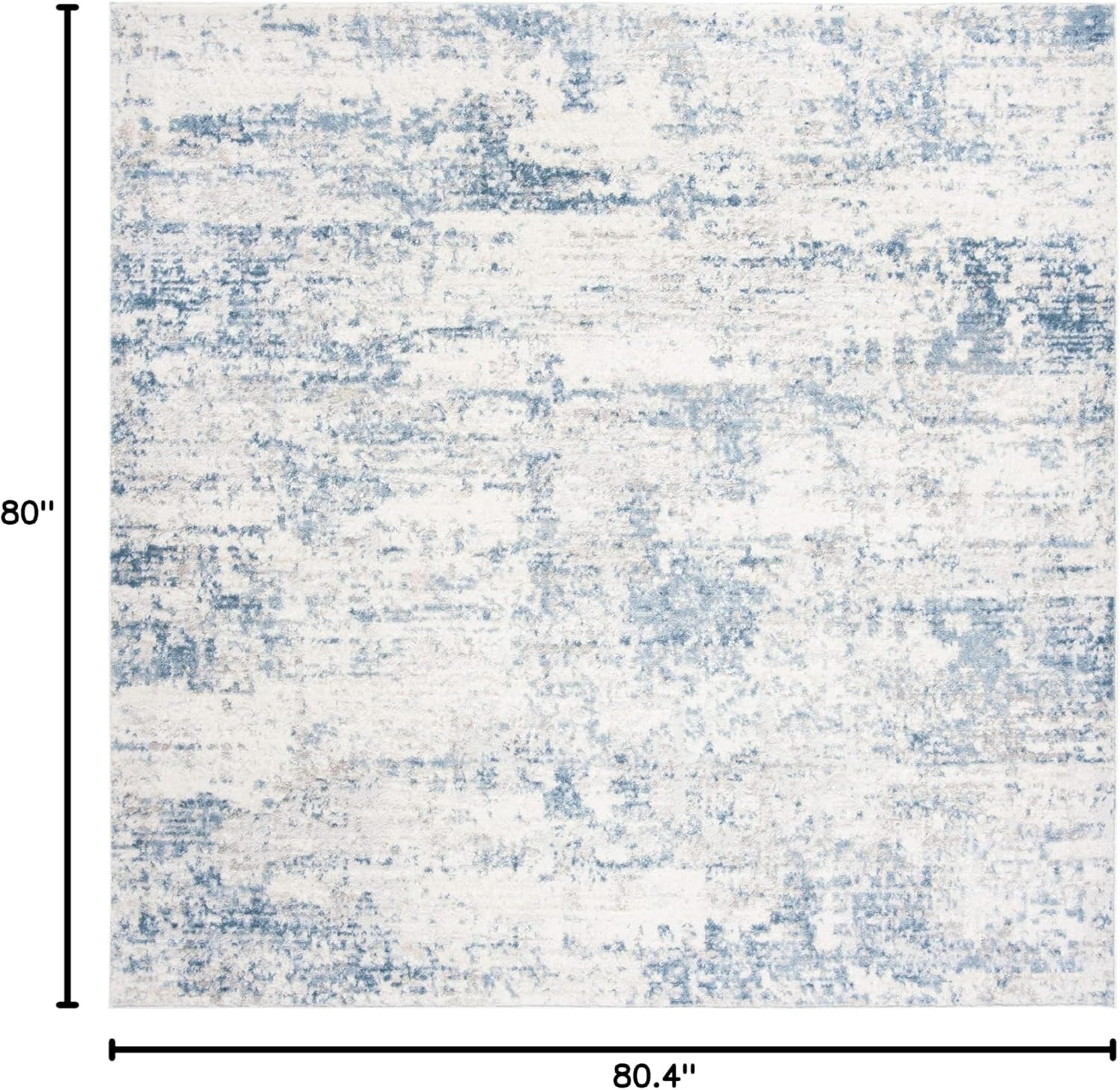 image:imageSAFAVIEH Amelia Collection Area Rug 8 x 10 Ivory amp Blue Modern Abstract Design NonShedding amp Easy Care Ideal for High Traffic Areas in Living Room Bedroom ALA700AIvoryBlue