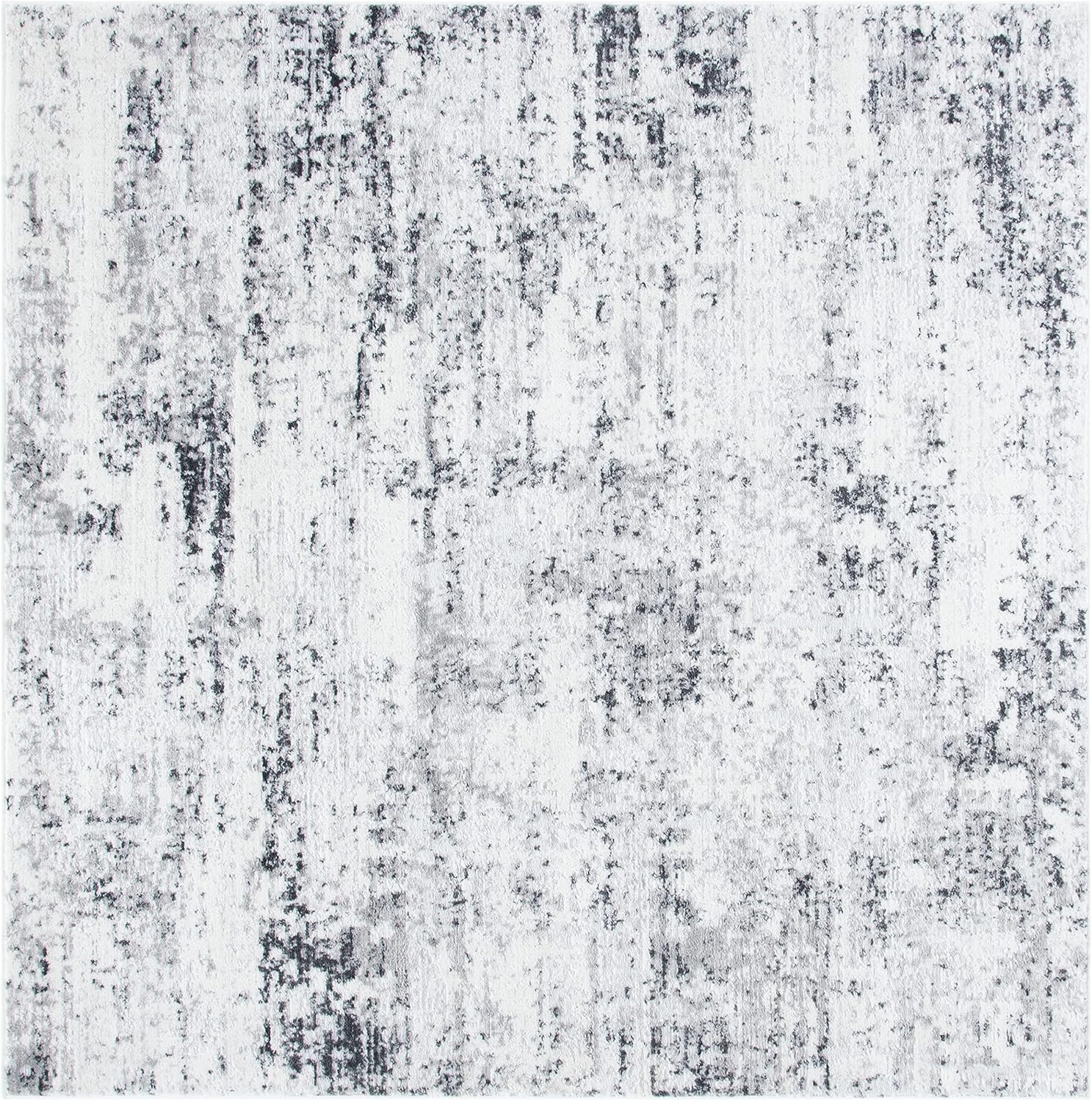 image:imageSAFAVIEH Amelia Collection Area Rug 8 x 10 Ivory amp Blue Modern Abstract Design NonShedding amp Easy Care Ideal for High Traffic Areas in Living Room Bedroom ALA700AIvoryGrey
