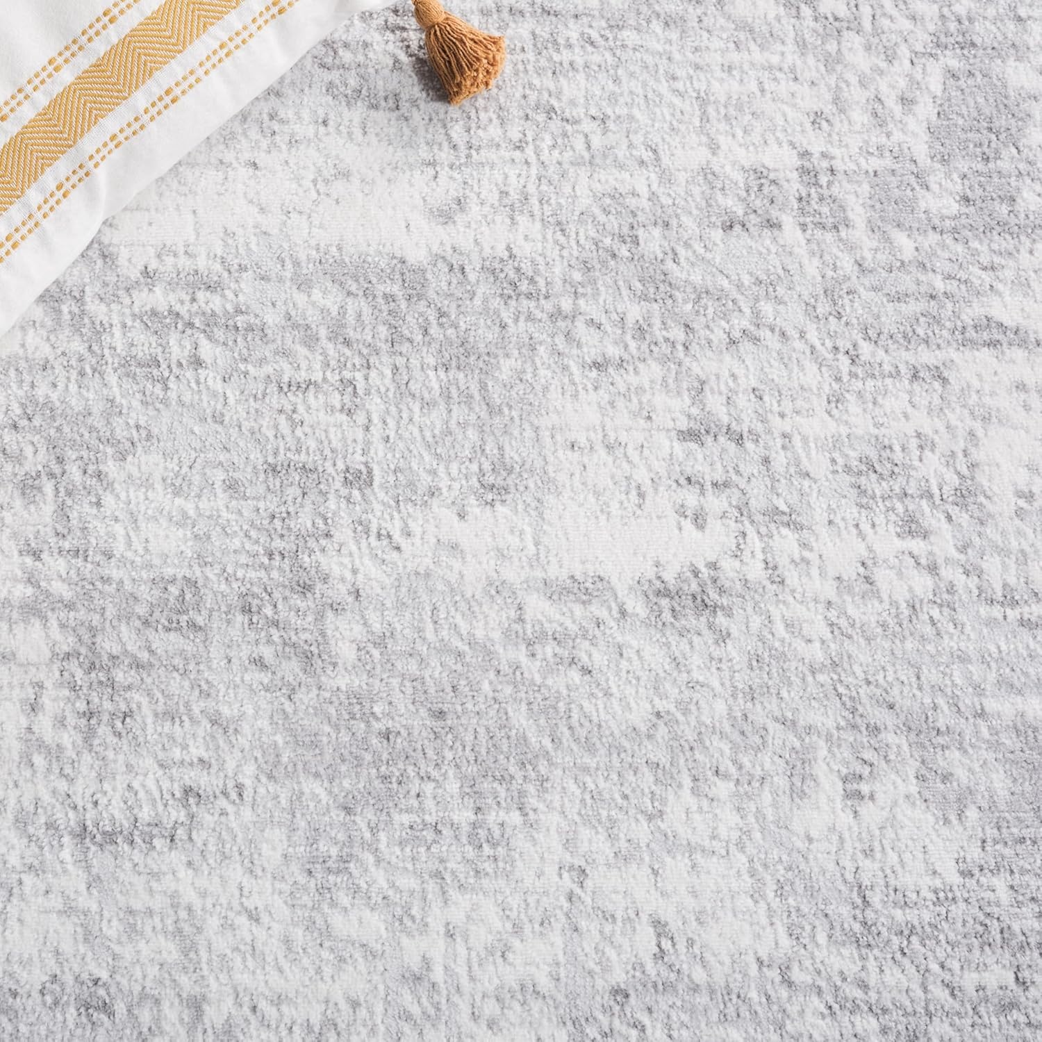 image:imageSAFAVIEH Amelia Collection Area Rug 8 x 10 Ivory amp Blue Modern Abstract Design NonShedding amp Easy Care Ideal for High Traffic Areas in Living Room Bedroom ALA700AIvoryLight Grey