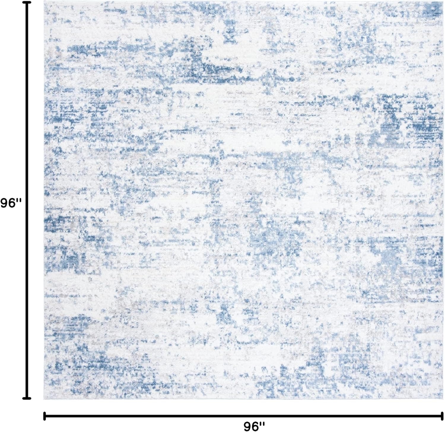 image:imageSAFAVIEH Amelia Collection Area Rug 8 x 10 Ivory amp Blue Modern Abstract Design NonShedding amp Easy Care Ideal for High Traffic Areas in Living Room Bedroom ALA700AIvoryBlue