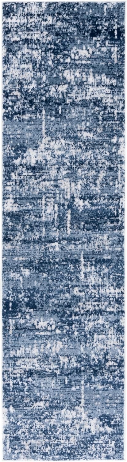 image:imageSAFAVIEH Amelia Collection Area Rug 8 x 10 Ivory amp Blue Modern Abstract Design NonShedding amp Easy Care Ideal for High Traffic Areas in Living Room Bedroom ALA700AIvoryDark Blue