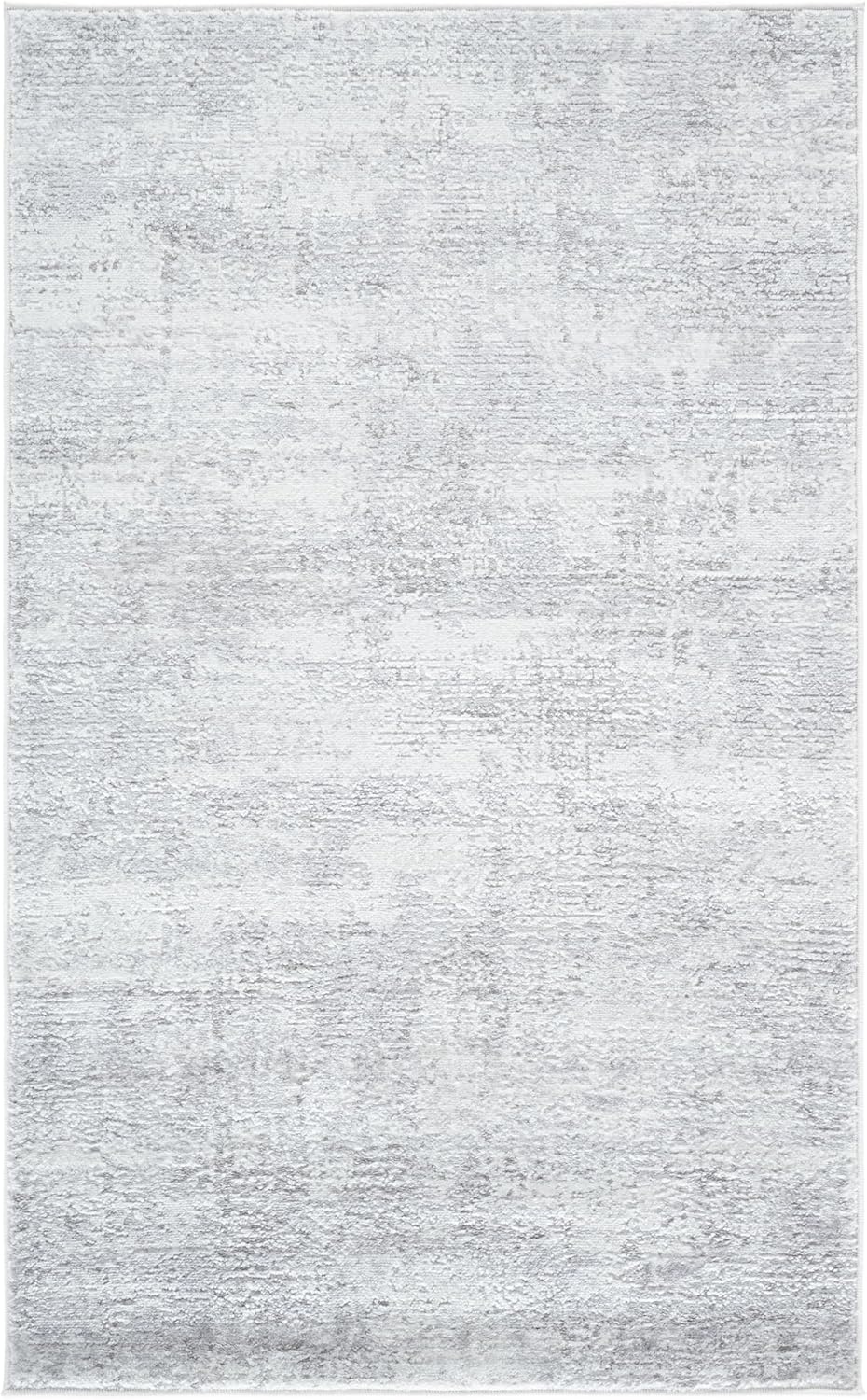 image:imageSAFAVIEH Amelia Collection Area Rug 8 x 10 Ivory amp Blue Modern Abstract Design NonShedding amp Easy Care Ideal for High Traffic Areas in Living Room Bedroom ALA700AIvoryLight Grey
