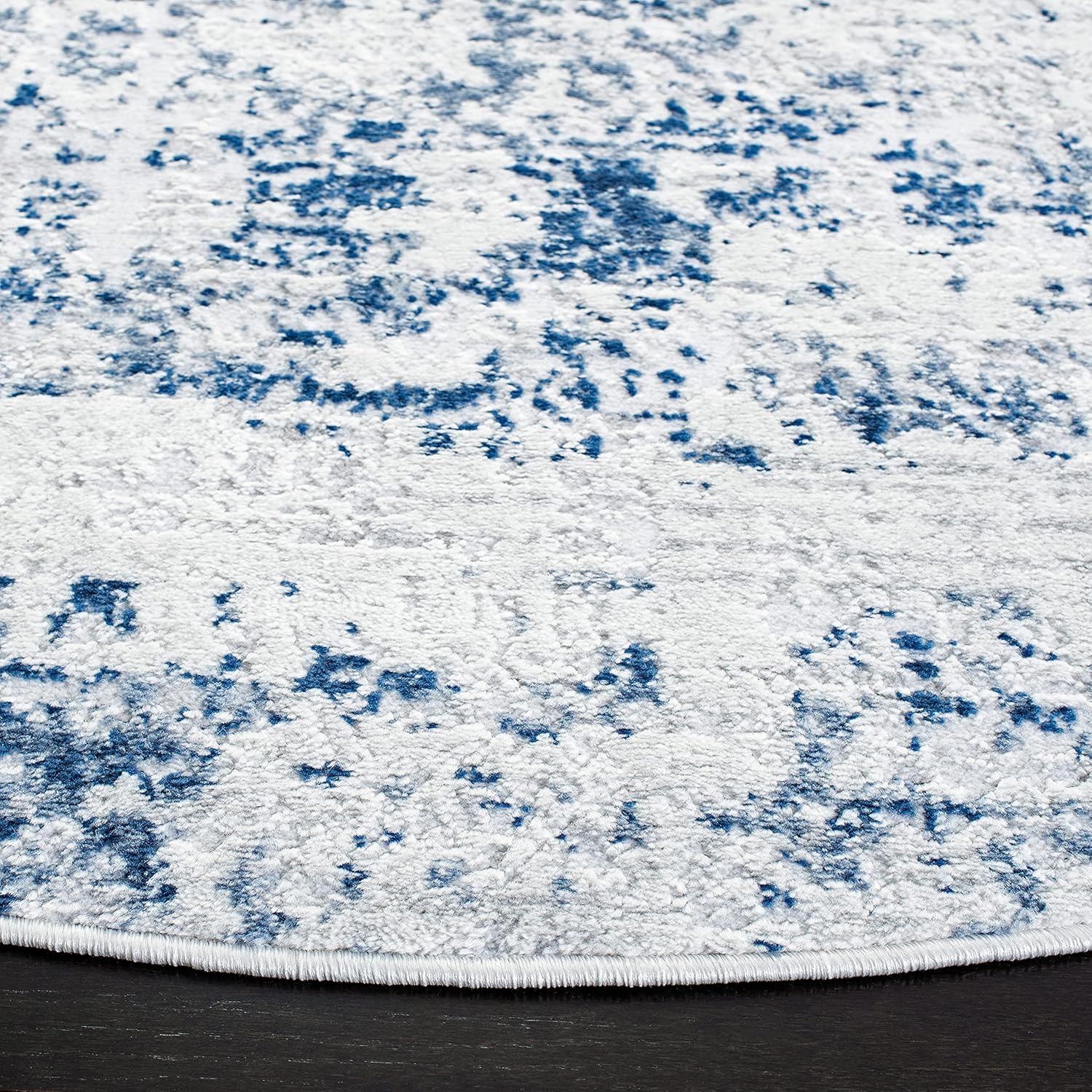 image:imageSAFAVIEH Amelia Collection Area Rug 8 x 10 Ivory amp Blue Modern Abstract Design NonShedding amp Easy Care Ideal for High Traffic Areas in Living Room Bedroom ALA700AIvoryNavy