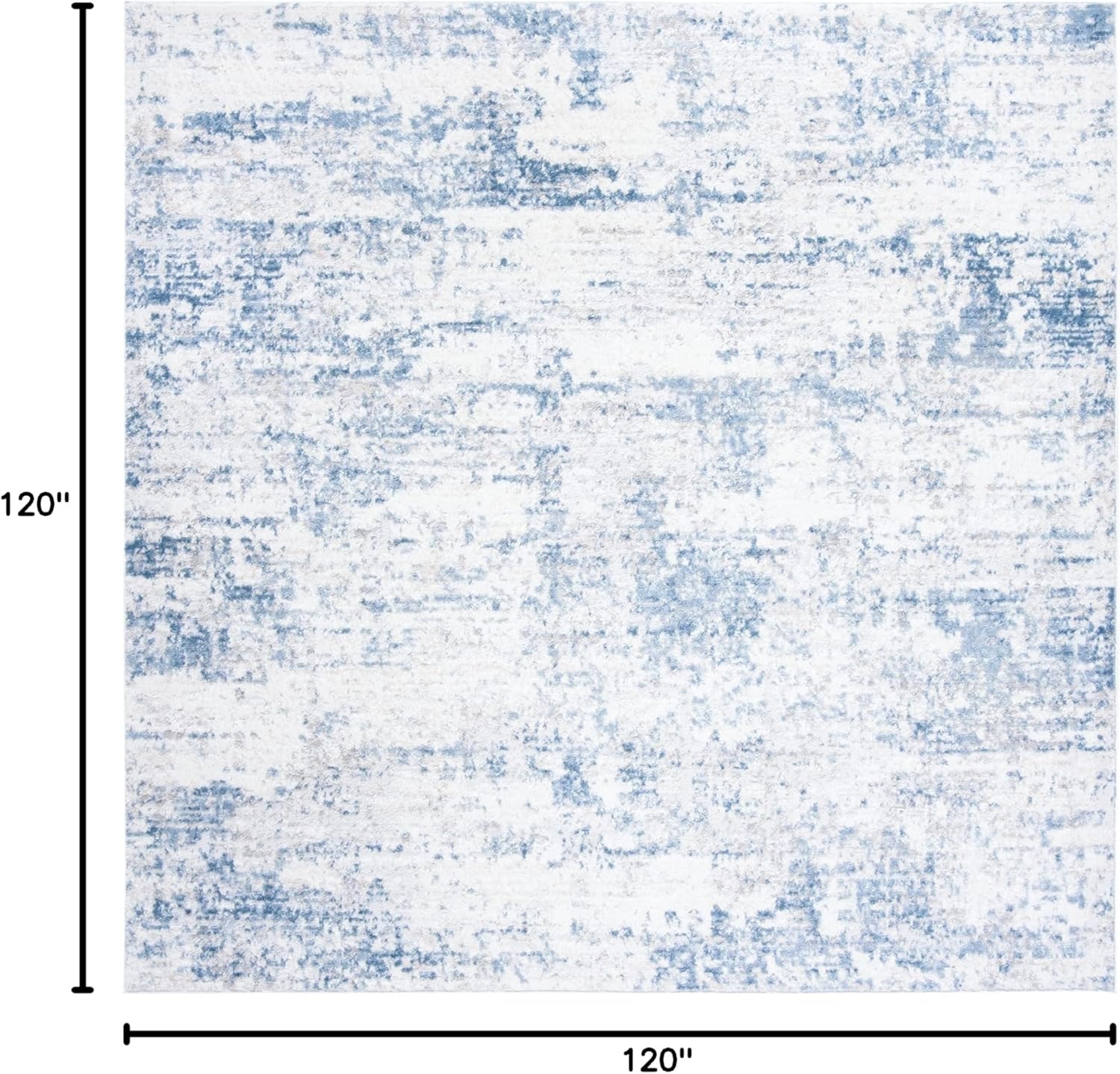 image:imageSAFAVIEH Amelia Collection Area Rug 8 x 10 Ivory amp Blue Modern Abstract Design NonShedding amp Easy Care Ideal for High Traffic Areas in Living Room Bedroom ALA700AIvoryBlue