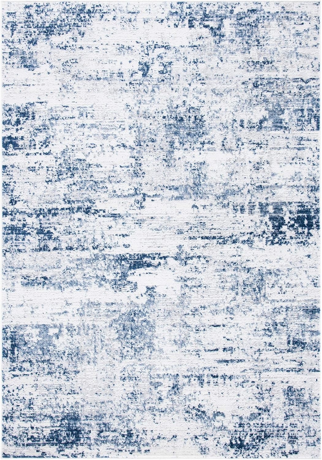 image:imageSAFAVIEH Amelia Collection Area Rug 8 x 10 Ivory amp Blue Modern Abstract Design NonShedding amp Easy Care Ideal for High Traffic Areas in Living Room Bedroom ALA700AIvoryNavy