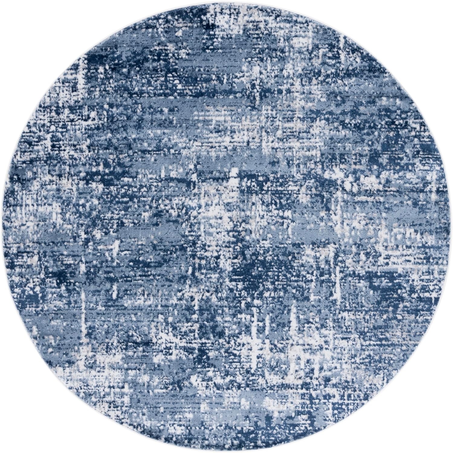 image:imageSAFAVIEH Amelia Collection Area Rug 8 x 10 Ivory amp Blue Modern Abstract Design NonShedding amp Easy Care Ideal for High Traffic Areas in Living Room Bedroom ALA700AIvoryDark Blue