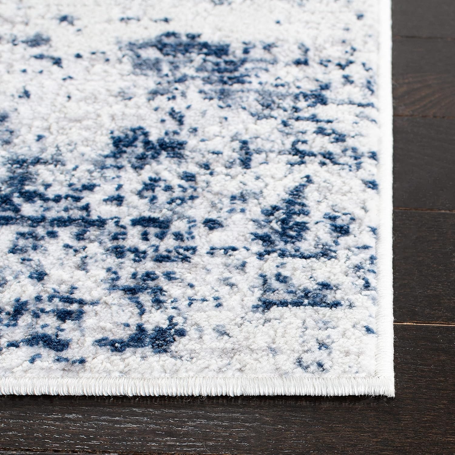 image:imageSAFAVIEH Amelia Collection Area Rug 8 x 10 Ivory amp Blue Modern Abstract Design NonShedding amp Easy Care Ideal for High Traffic Areas in Living Room Bedroom ALA700AIvoryNavy