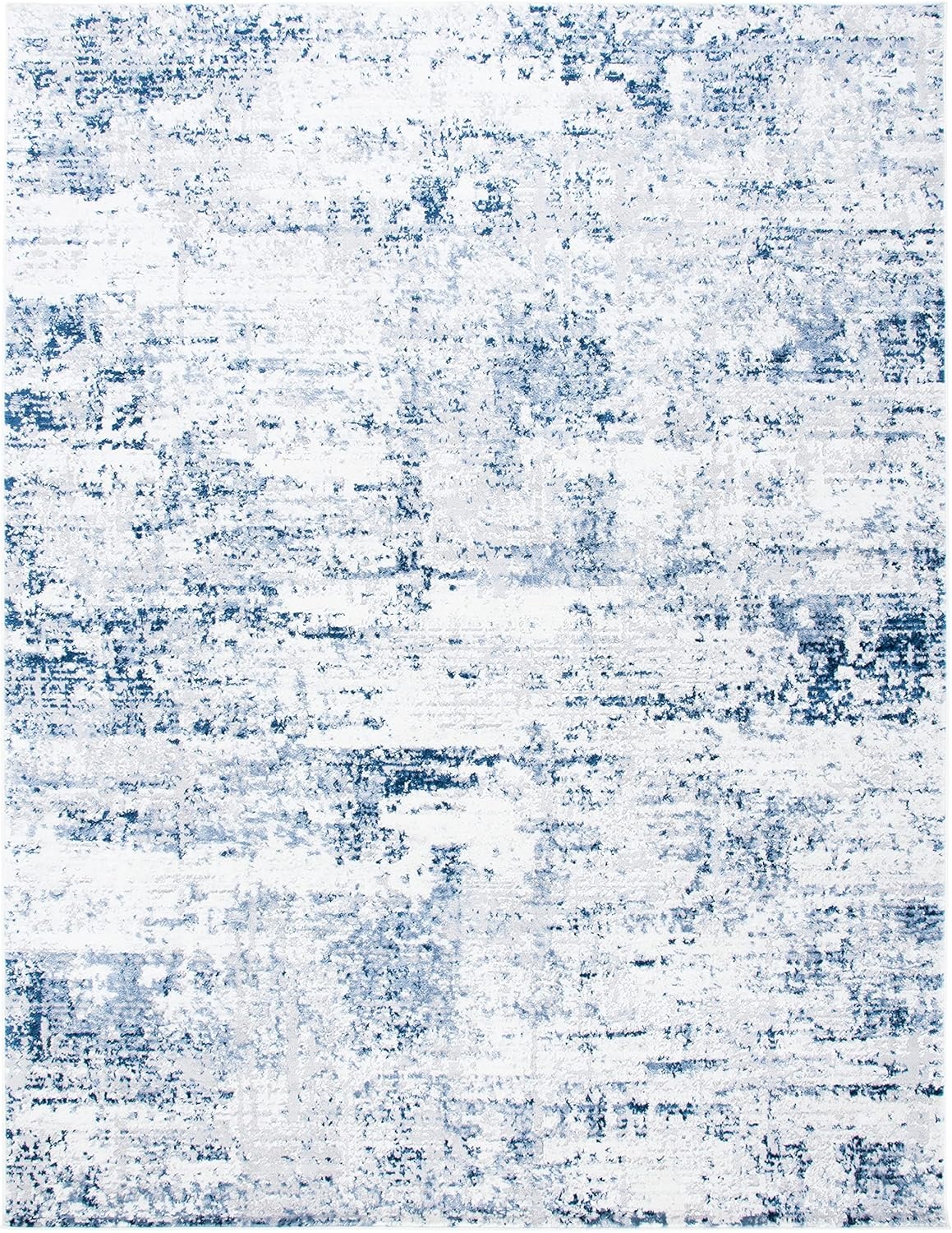image:imageSAFAVIEH Amelia Collection Area Rug 8 x 10 Ivory amp Blue Modern Abstract Design NonShedding amp Easy Care Ideal for High Traffic Areas in Living Room Bedroom ALA700AIvoryNavy