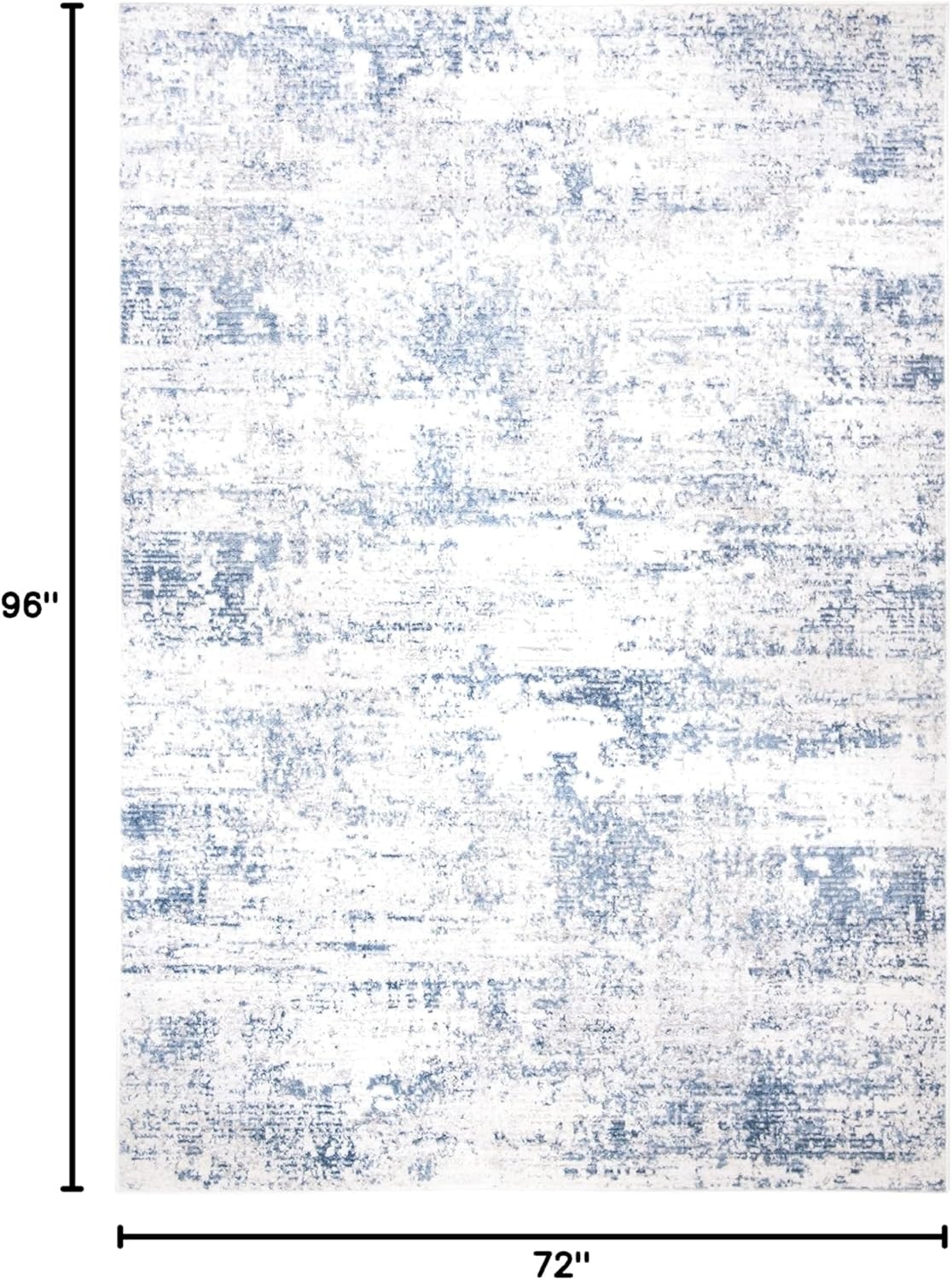 image:imageSAFAVIEH Amelia Collection Area Rug 8 x 10 Ivory amp Blue Modern Abstract Design NonShedding amp Easy Care Ideal for High Traffic Areas in Living Room Bedroom ALA700AIvoryBlue