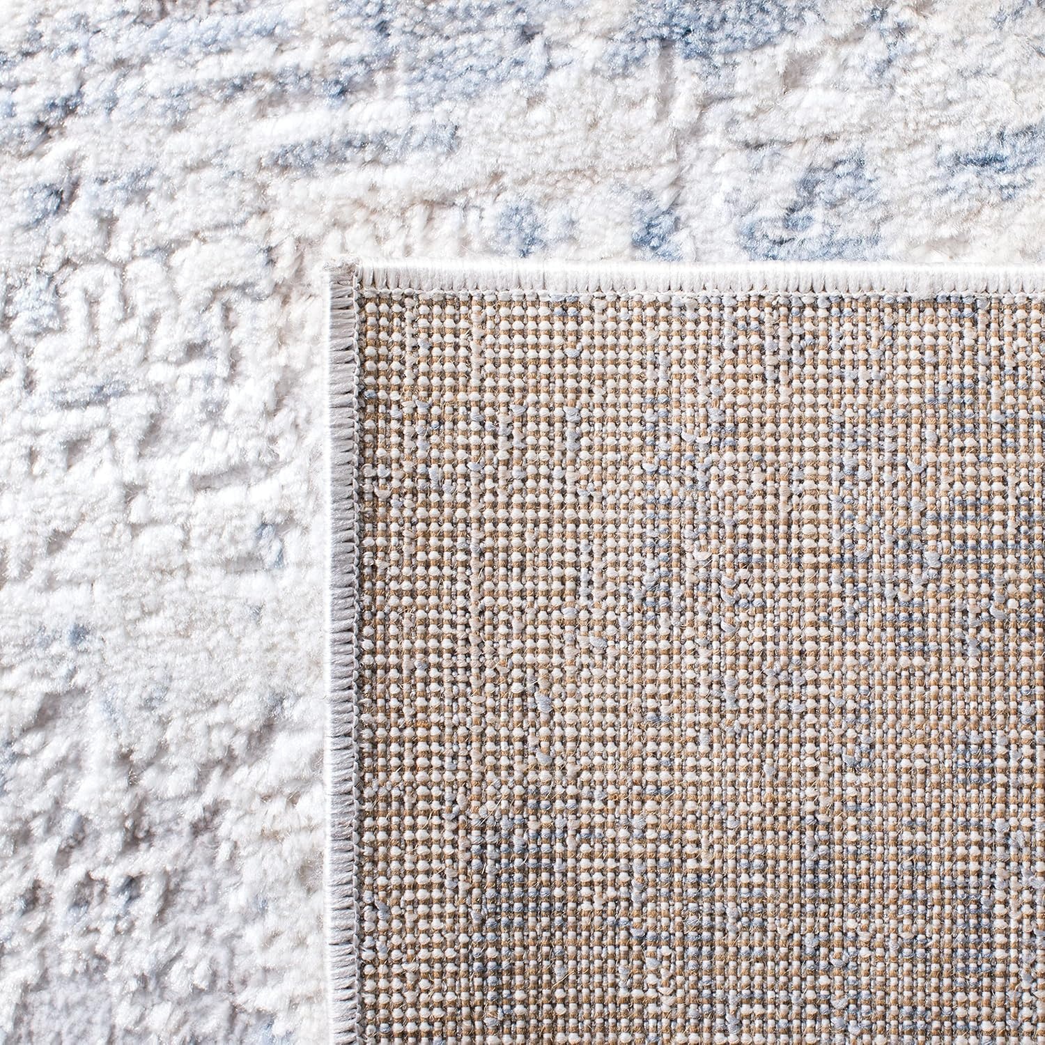 image:imageSAFAVIEH Amelia Collection Area Rug 8 x 10 Ivory amp Blue Modern Abstract Design NonShedding amp Easy Care Ideal for High Traffic Areas in Living Room Bedroom ALA700AIvoryBlue