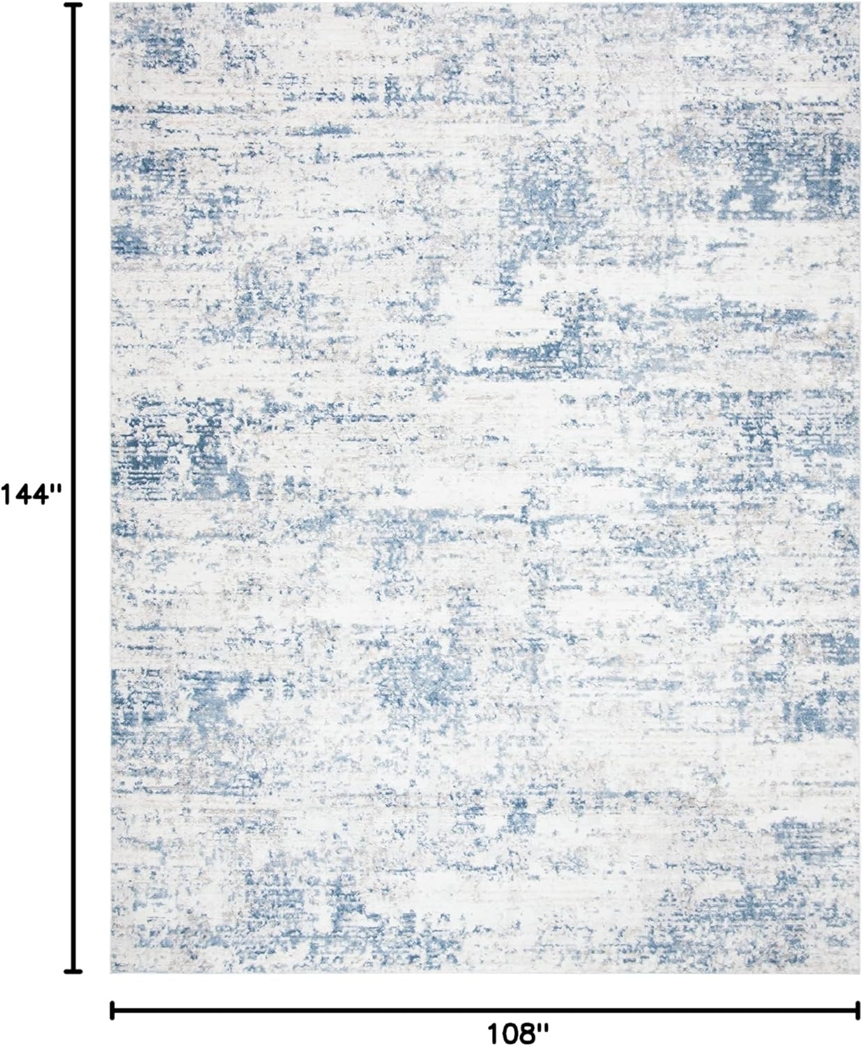 image:imageSAFAVIEH Amelia Collection Area Rug 8 x 10 Ivory amp Blue Modern Abstract Design NonShedding amp Easy Care Ideal for High Traffic Areas in Living Room Bedroom ALA700AIvoryBlue