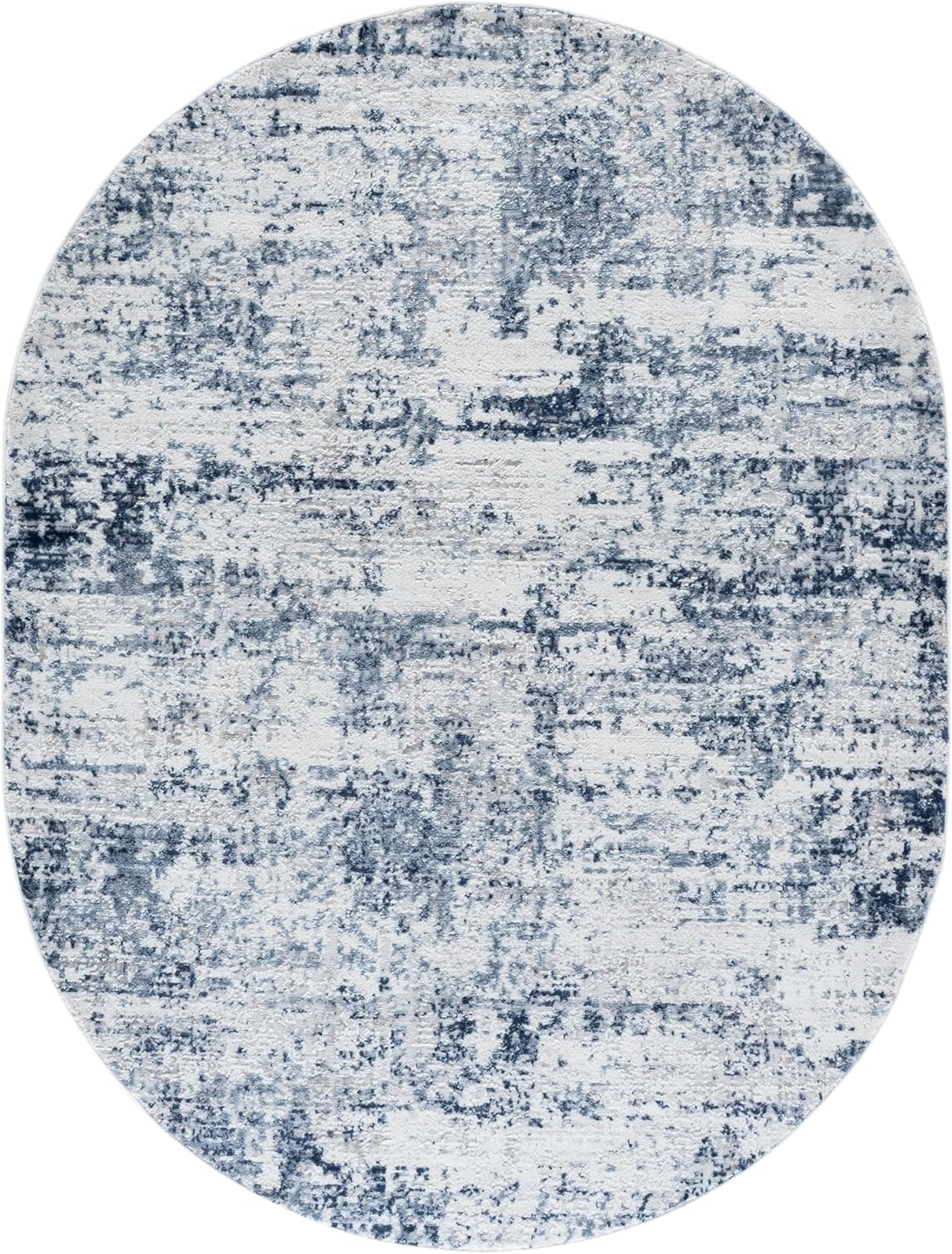 image:imageSAFAVIEH Amelia Collection Area Rug 8 x 10 Ivory amp Blue Modern Abstract Design NonShedding amp Easy Care Ideal for High Traffic Areas in Living Room Bedroom ALA700AIvoryNavy