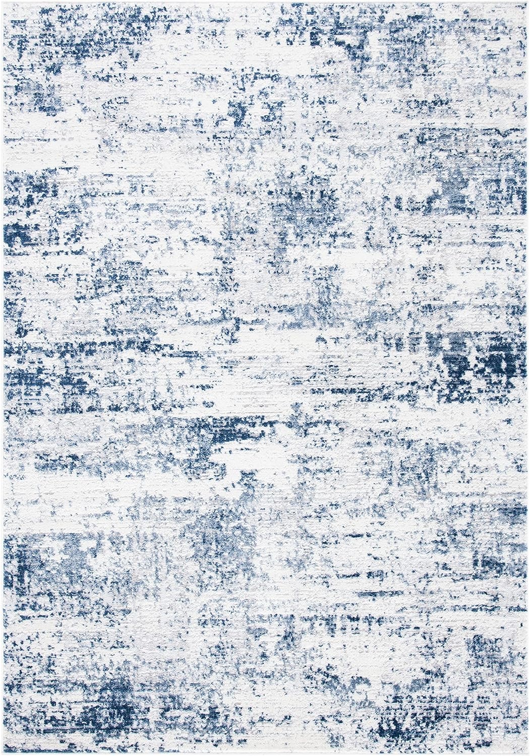 image:imageSAFAVIEH Amelia Collection Area Rug 8 x 10 Ivory amp Blue Modern Abstract Design NonShedding amp Easy Care Ideal for High Traffic Areas in Living Room Bedroom ALA700AIvoryNavy