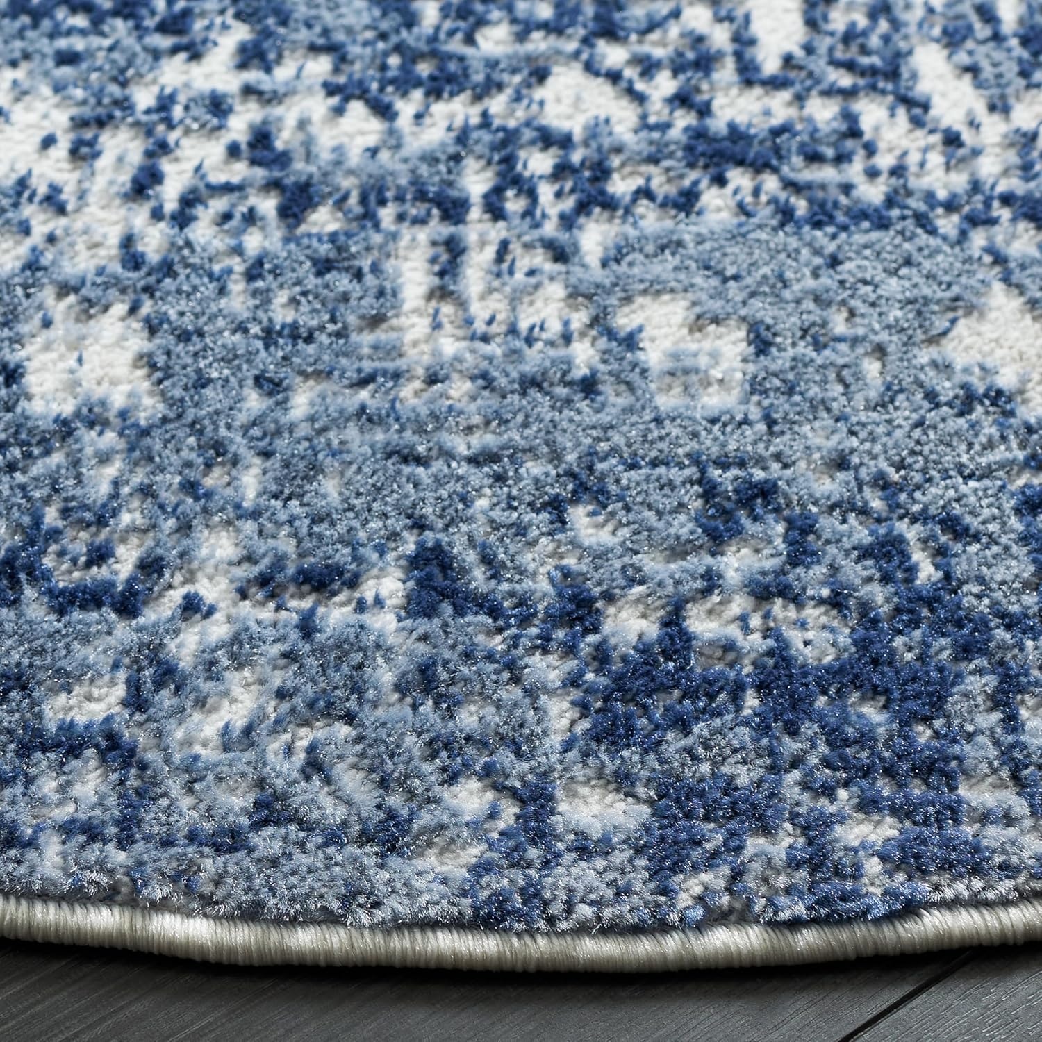 image:imageSAFAVIEH Amelia Collection Area Rug 8 x 10 Ivory amp Blue Modern Abstract Design NonShedding amp Easy Care Ideal for High Traffic Areas in Living Room Bedroom ALA700AIvoryDark Blue