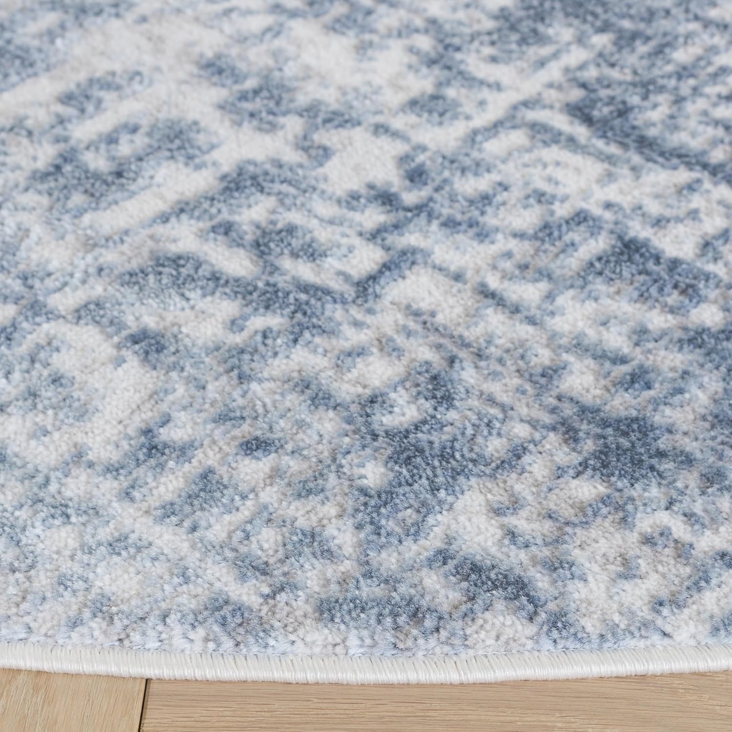 image:imageSAFAVIEH Amelia Collection Area Rug 8 x 10 Ivory amp Blue Modern Abstract Design NonShedding amp Easy Care Ideal for High Traffic Areas in Living Room Bedroom ALA700AIvorySteel Blue