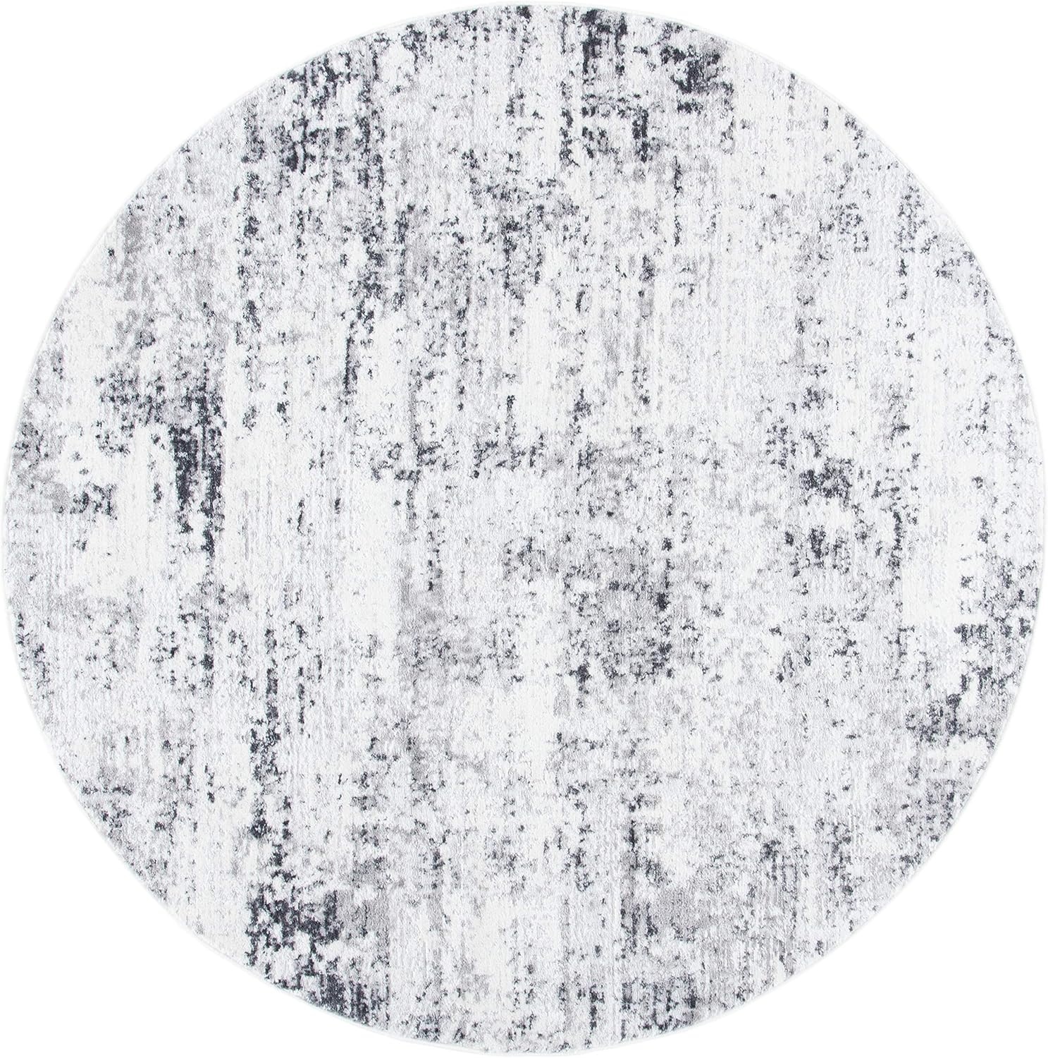 image:imageSAFAVIEH Amelia Collection Area Rug 8 x 10 Ivory amp Blue Modern Abstract Design NonShedding amp Easy Care Ideal for High Traffic Areas in Living Room Bedroom ALA700AIvoryGrey