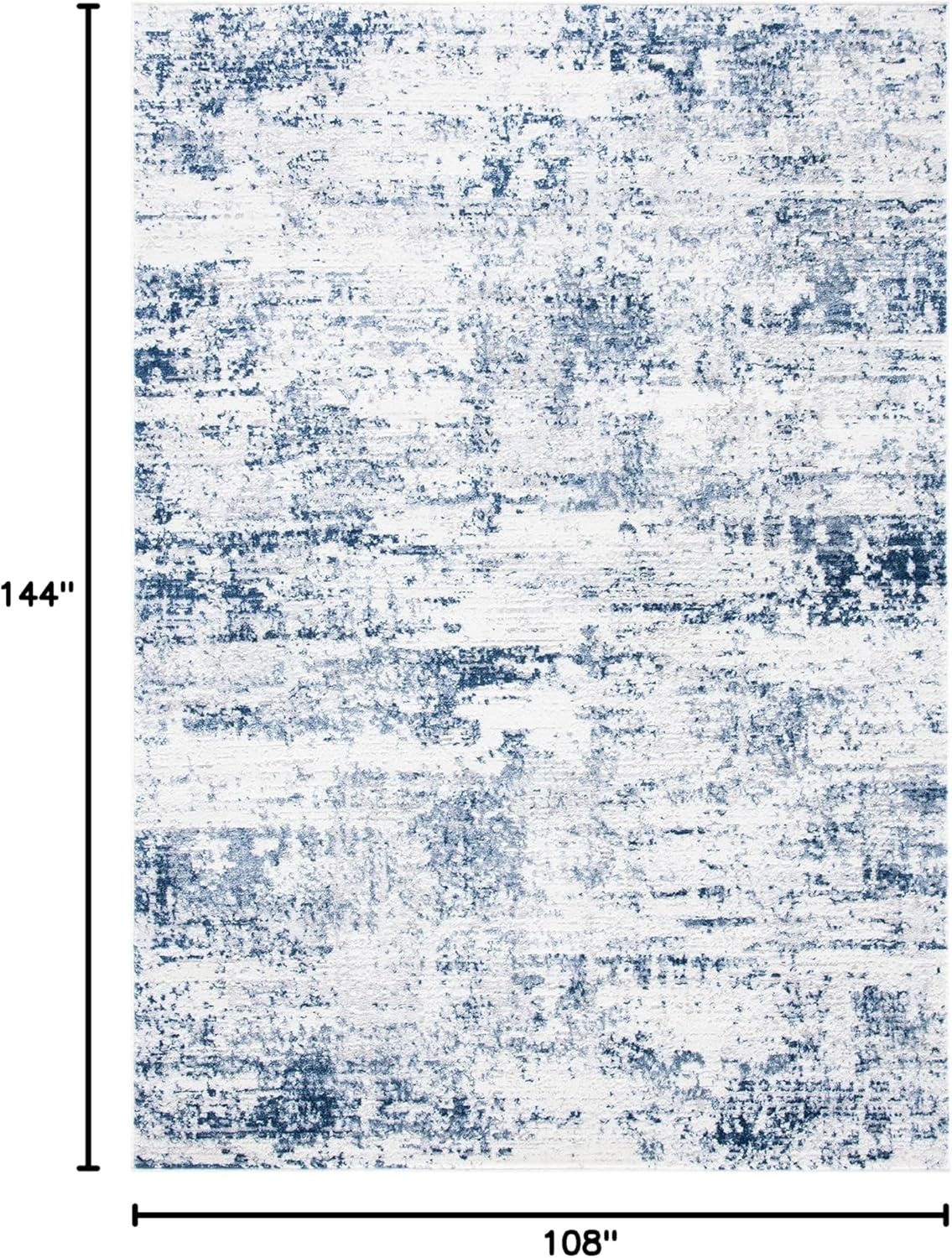 image:imageSAFAVIEH Amelia Collection Area Rug 8 x 10 Ivory amp Blue Modern Abstract Design NonShedding amp Easy Care Ideal for High Traffic Areas in Living Room Bedroom ALA700AIvoryNavy
