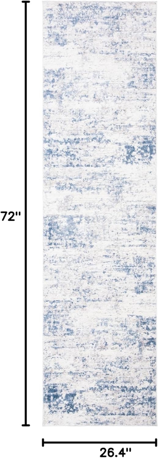 image:imageSAFAVIEH Amelia Collection Area Rug 8 x 10 Ivory amp Blue Modern Abstract Design NonShedding amp Easy Care Ideal for High Traffic Areas in Living Room Bedroom ALA700AIvoryBlue