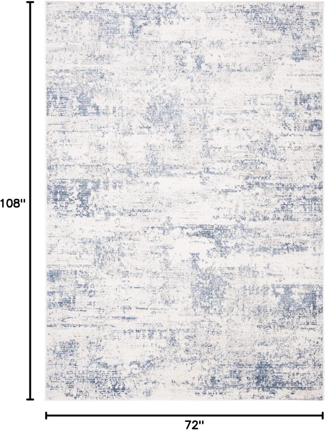 image:imageSAFAVIEH Amelia Collection Area Rug 8 x 10 Ivory amp Blue Modern Abstract Design NonShedding amp Easy Care Ideal for High Traffic Areas in Living Room Bedroom ALA700AIvoryBlue