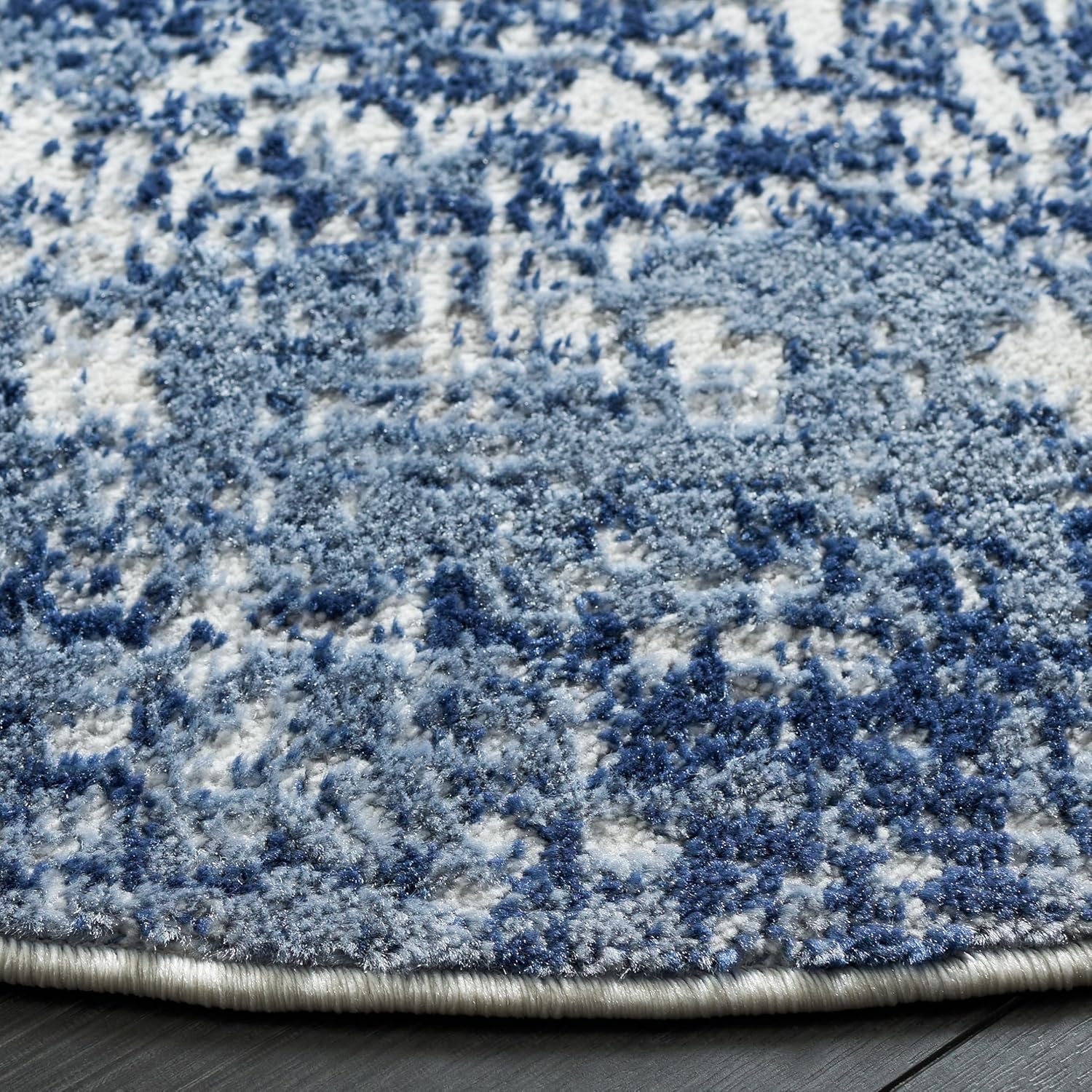 image:imageSAFAVIEH Amelia Collection Area Rug 8 x 10 Ivory amp Blue Modern Abstract Design NonShedding amp Easy Care Ideal for High Traffic Areas in Living Room Bedroom ALA700AIvoryDark Blue