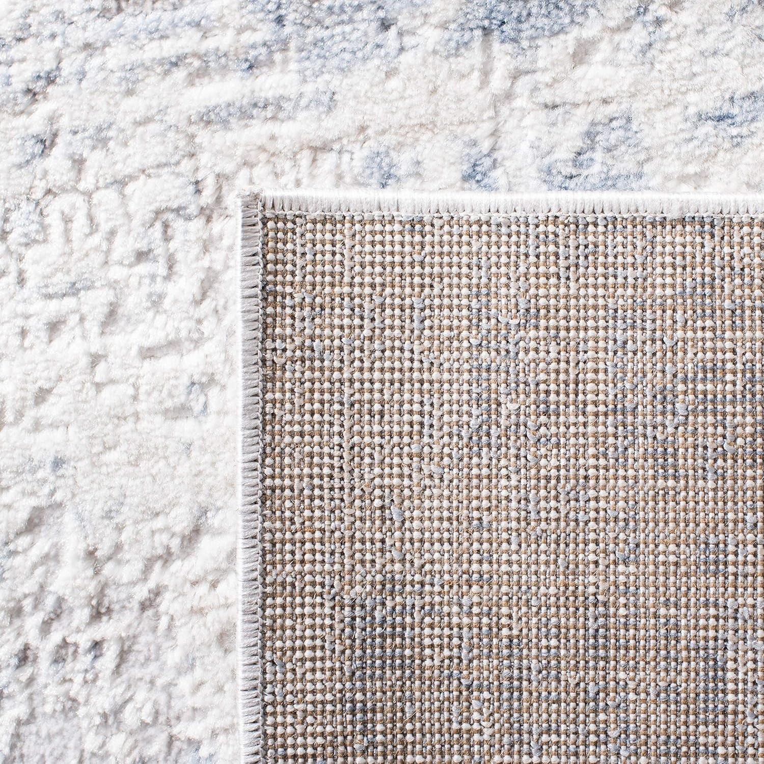 image:imageSAFAVIEH Amelia Collection Area Rug 8 x 10 Ivory amp Blue Modern Abstract Design NonShedding amp Easy Care Ideal for High Traffic Areas in Living Room Bedroom ALA700AIvoryBlue