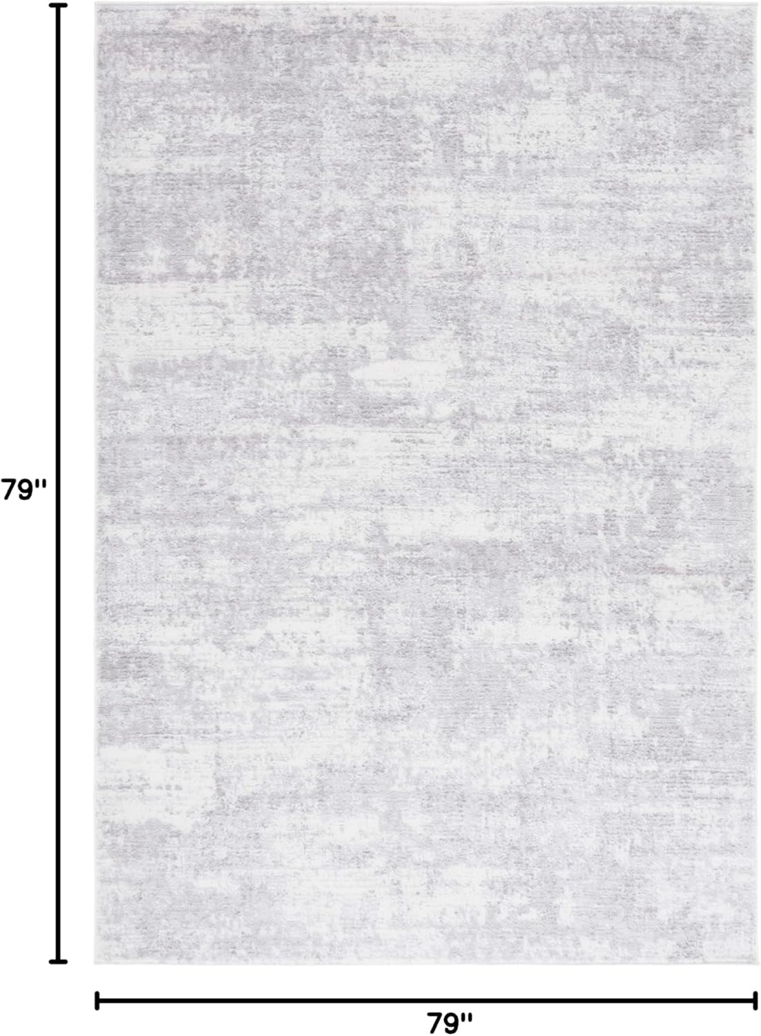 image:imageSAFAVIEH Amelia Collection Area Rug 8 x 10 Ivory amp Blue Modern Abstract Design NonShedding amp Easy Care Ideal for High Traffic Areas in Living Room Bedroom ALA700AIvoryLight Grey