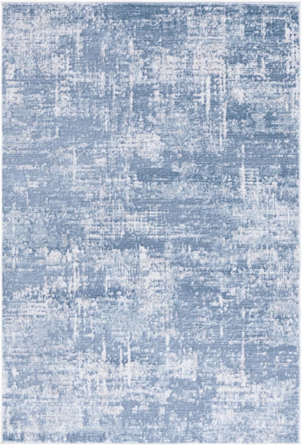 image:imageSAFAVIEH Amelia Collection Area Rug 8 x 10 Ivory amp Blue Modern Abstract Design NonShedding amp Easy Care Ideal for High Traffic Areas in Living Room Bedroom ALA700AIvorySteel Blue