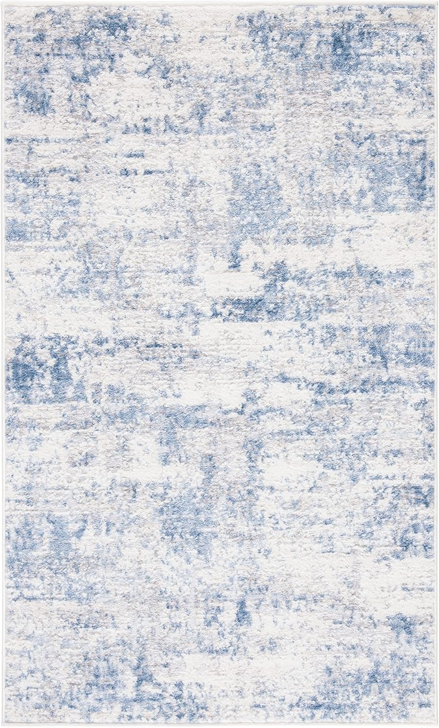 image:imageSAFAVIEH Amelia Collection Area Rug 8 x 10 Ivory amp Blue Modern Abstract Design NonShedding amp Easy Care Ideal for High Traffic Areas in Living Room Bedroom ALA700AIvoryBlue