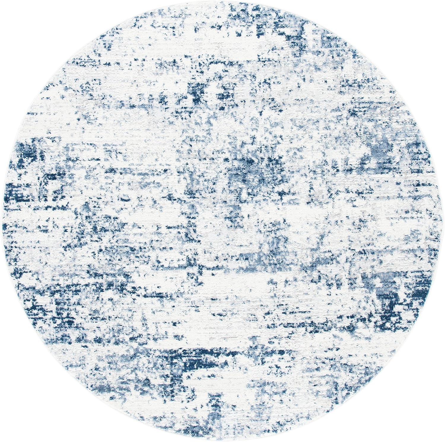 image:imageSAFAVIEH Amelia Collection Area Rug 8 x 10 Ivory amp Blue Modern Abstract Design NonShedding amp Easy Care Ideal for High Traffic Areas in Living Room Bedroom ALA700AIvoryNavy
