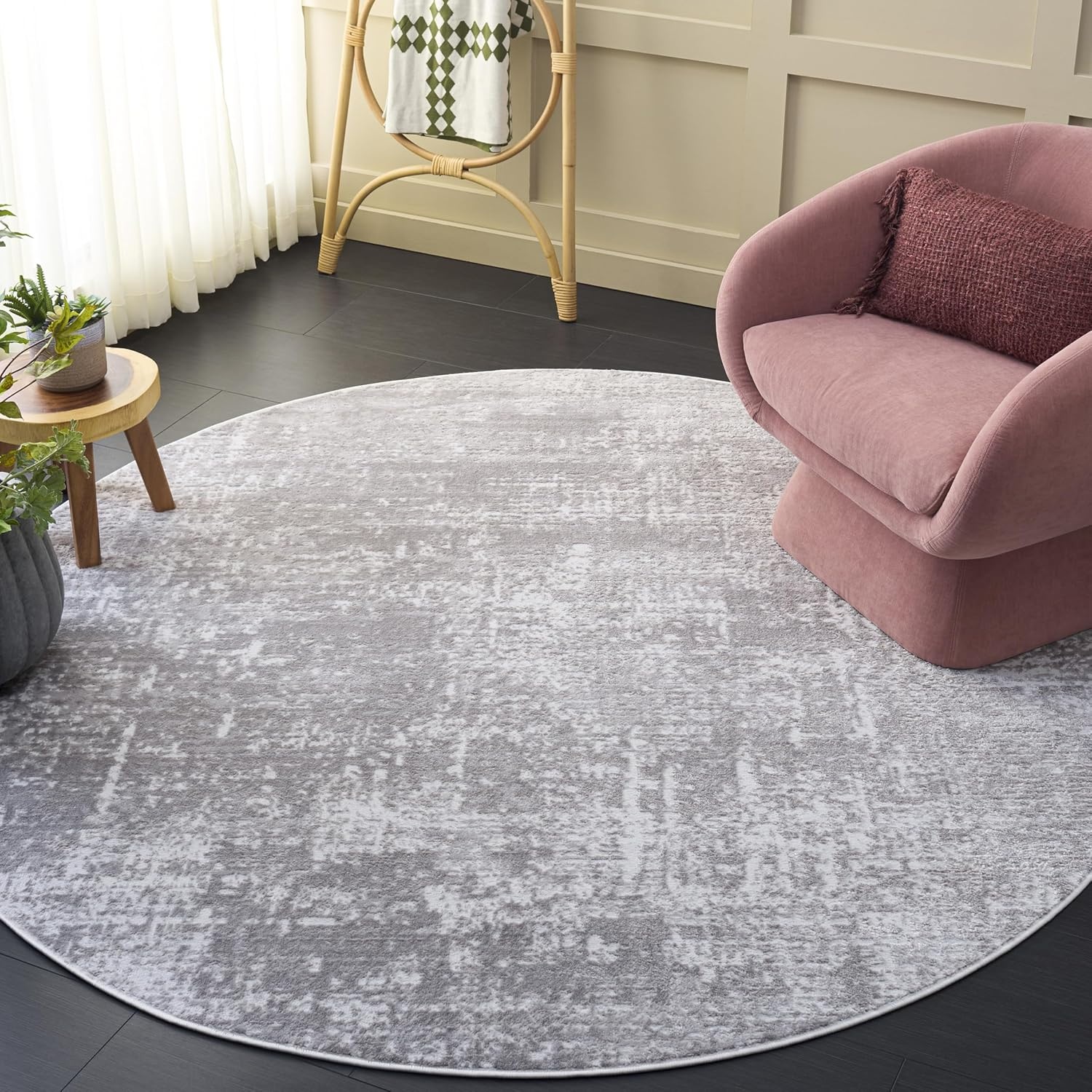 image:imageSAFAVIEH Amelia Collection Area Rug 8 x 10 Ivory amp Blue Modern Abstract Design NonShedding amp Easy Care Ideal for High Traffic Areas in Living Room Bedroom ALA700AIvoryStone Grey