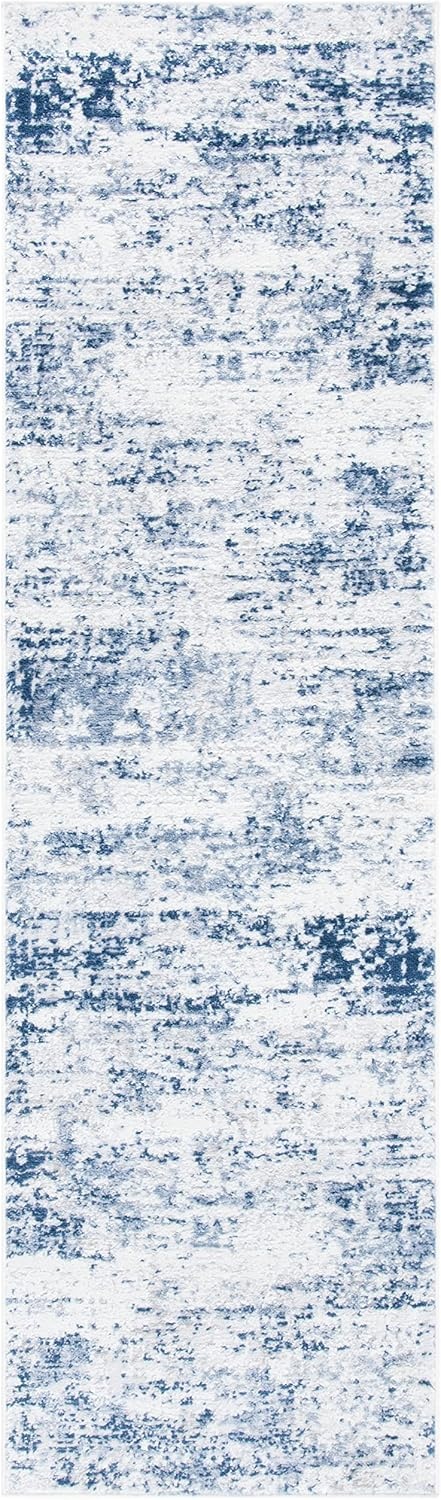 image:imageSAFAVIEH Amelia Collection Area Rug 8 x 10 Ivory amp Blue Modern Abstract Design NonShedding amp Easy Care Ideal for High Traffic Areas in Living Room Bedroom ALA700AIvoryNavy