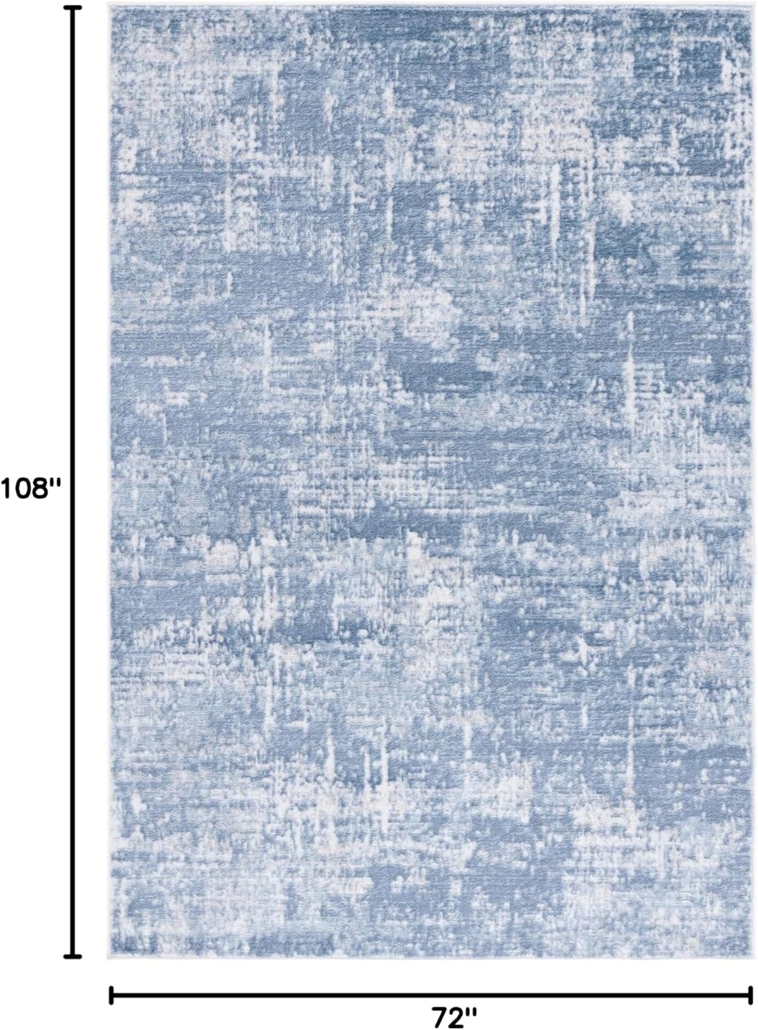 image:imageSAFAVIEH Amelia Collection Area Rug 8 x 10 Ivory amp Blue Modern Abstract Design NonShedding amp Easy Care Ideal for High Traffic Areas in Living Room Bedroom ALA700AIvorySteel Blue