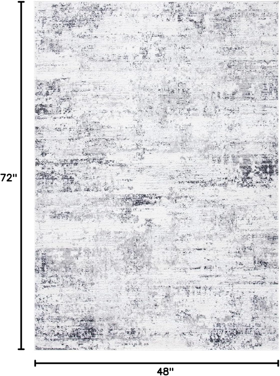 image:imageSAFAVIEH Amelia Collection Area Rug 8 x 10 Ivory amp Blue Modern Abstract Design NonShedding amp Easy Care Ideal for High Traffic Areas in Living Room Bedroom ALA700AIvoryGrey