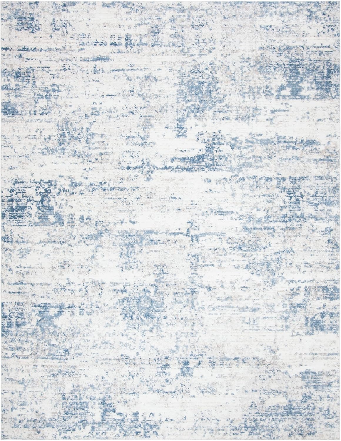 image:imageSAFAVIEH Amelia Collection Area Rug 8 x 10 Ivory amp Blue Modern Abstract Design NonShedding amp Easy Care Ideal for High Traffic Areas in Living Room Bedroom ALA700AIvoryBlue