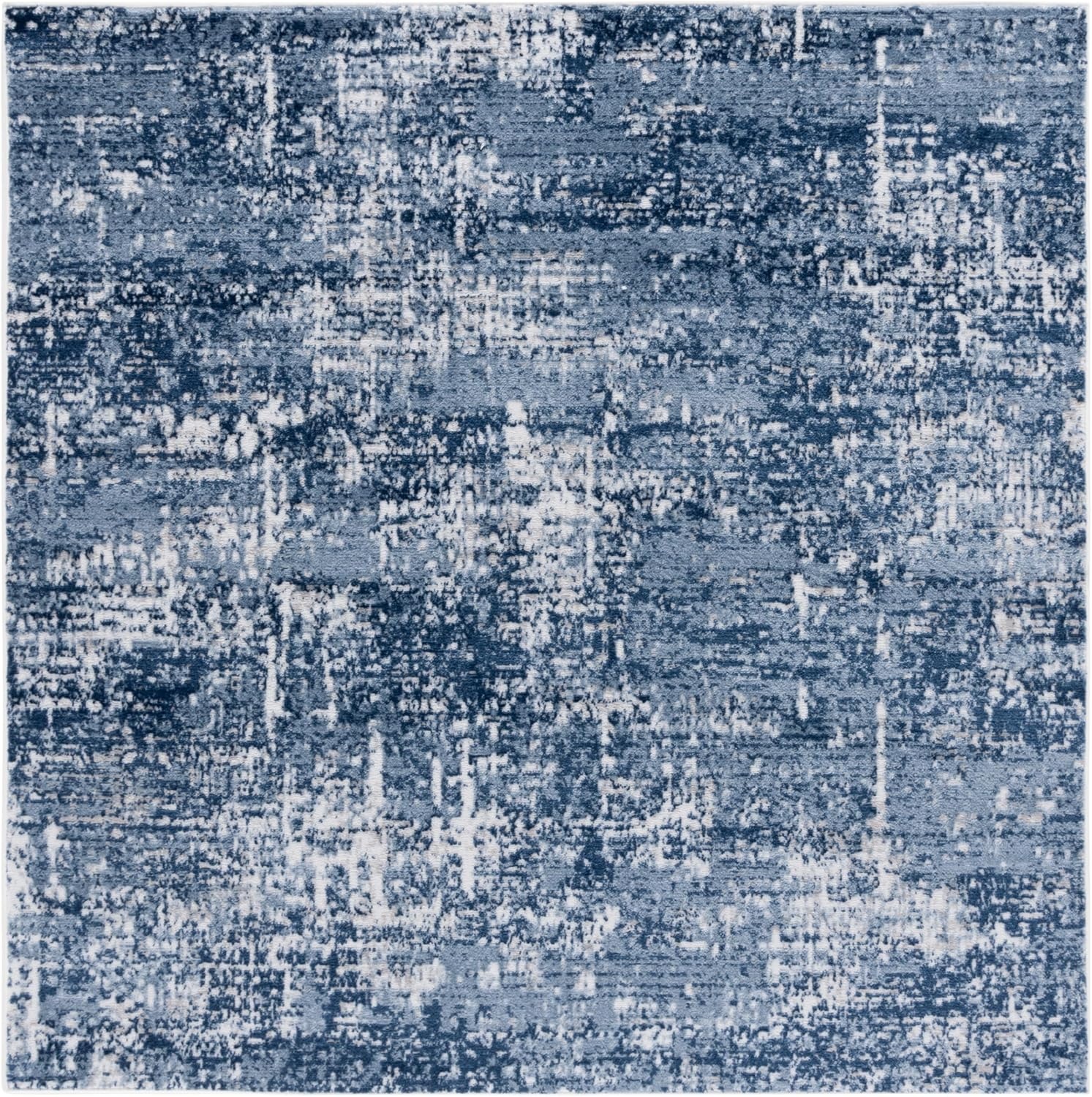 image:imageSAFAVIEH Amelia Collection Area Rug 8 x 10 Ivory amp Blue Modern Abstract Design NonShedding amp Easy Care Ideal for High Traffic Areas in Living Room Bedroom ALA700AIvoryDark Blue