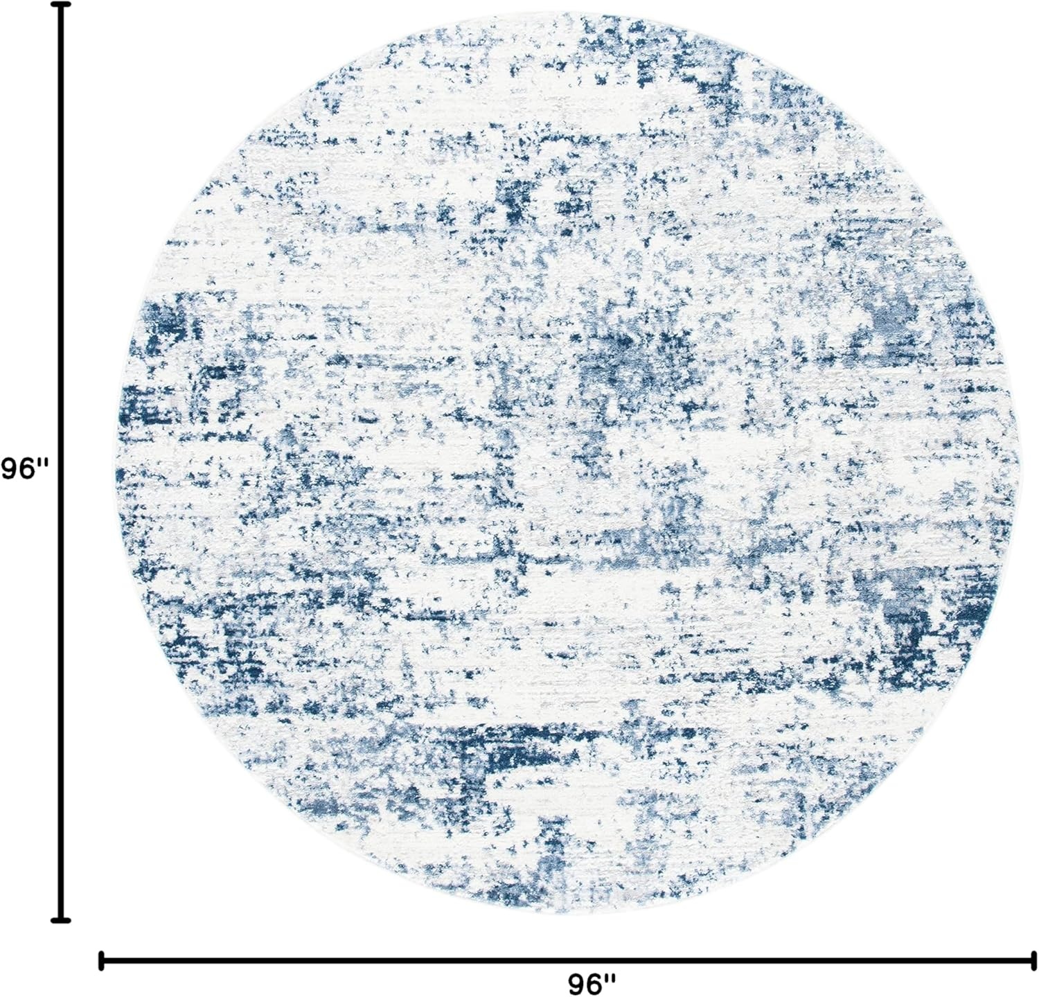 image:imageSAFAVIEH Amelia Collection Area Rug 8 x 10 Ivory amp Blue Modern Abstract Design NonShedding amp Easy Care Ideal for High Traffic Areas in Living Room Bedroom ALA700AIvoryNavy