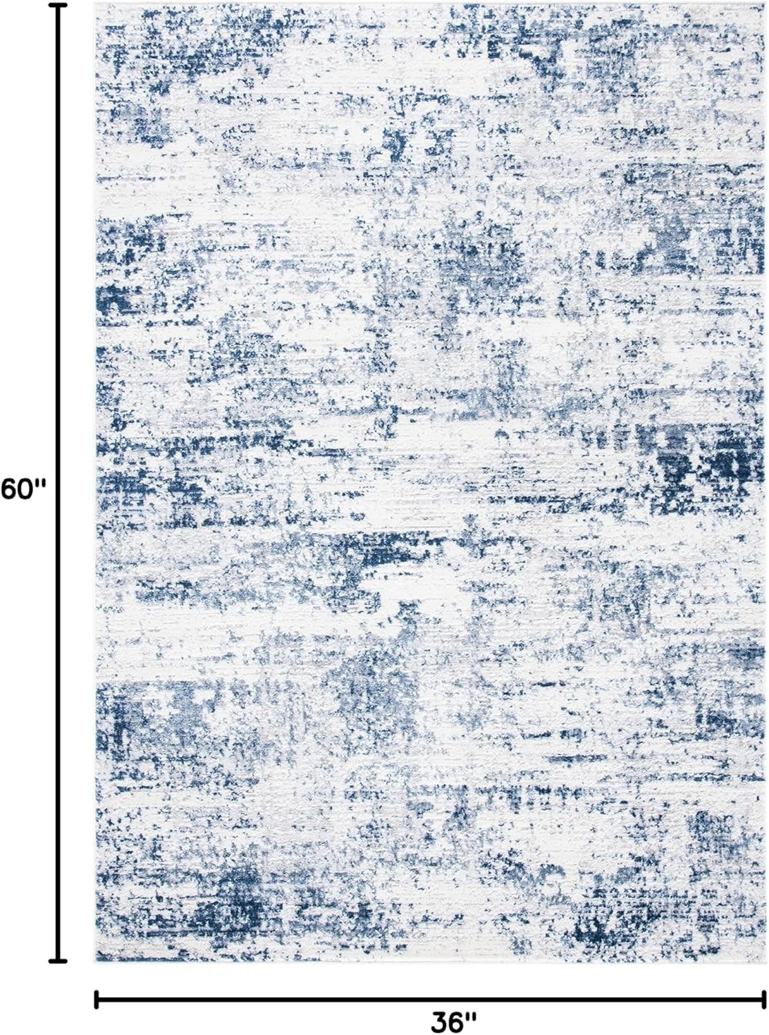 image:imageSAFAVIEH Amelia Collection Area Rug 8 x 10 Ivory amp Blue Modern Abstract Design NonShedding amp Easy Care Ideal for High Traffic Areas in Living Room Bedroom ALA700AIvoryNavy