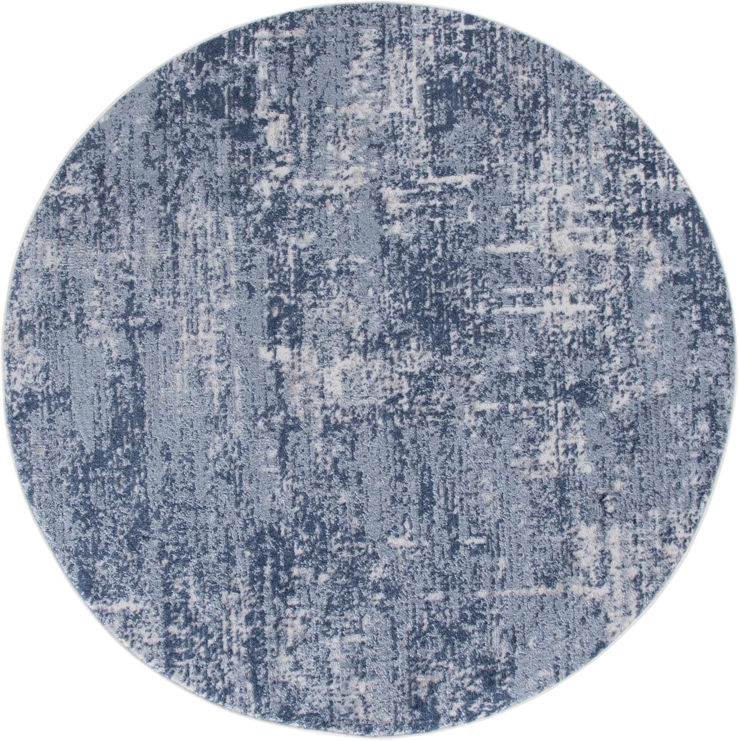 image:imageSAFAVIEH Amelia Collection Area Rug 8 x 10 Ivory amp Blue Modern Abstract Design NonShedding amp Easy Care Ideal for High Traffic Areas in Living Room Bedroom ALA700AIvoryDark Blue