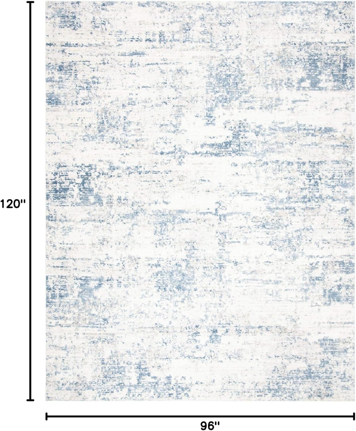 image:imageSAFAVIEH Amelia Collection Area Rug 8 x 10 Ivory amp Blue Modern Abstract Design NonShedding amp Easy Care Ideal for High Traffic Areas in Living Room Bedroom ALA700AIvoryBlue