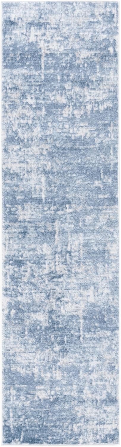 image:imageSAFAVIEH Amelia Collection Area Rug 8 x 10 Ivory amp Blue Modern Abstract Design NonShedding amp Easy Care Ideal for High Traffic Areas in Living Room Bedroom ALA700AIvorySteel Blue