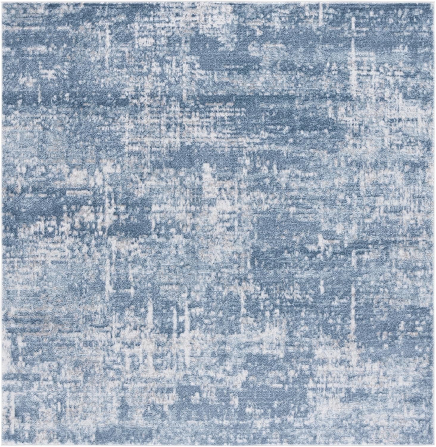 image:imageSAFAVIEH Amelia Collection Area Rug 8 x 10 Ivory amp Blue Modern Abstract Design NonShedding amp Easy Care Ideal for High Traffic Areas in Living Room Bedroom ALA700AIvorySteel Blue