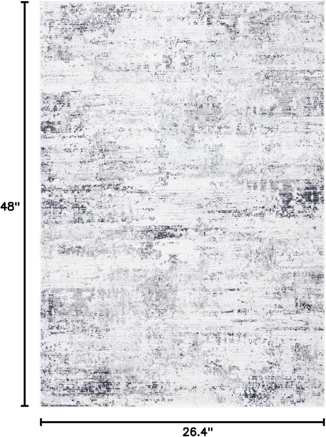 image:imageSAFAVIEH Amelia Collection Area Rug 8 x 10 Ivory amp Blue Modern Abstract Design NonShedding amp Easy Care Ideal for High Traffic Areas in Living Room Bedroom ALA700AIvoryGrey