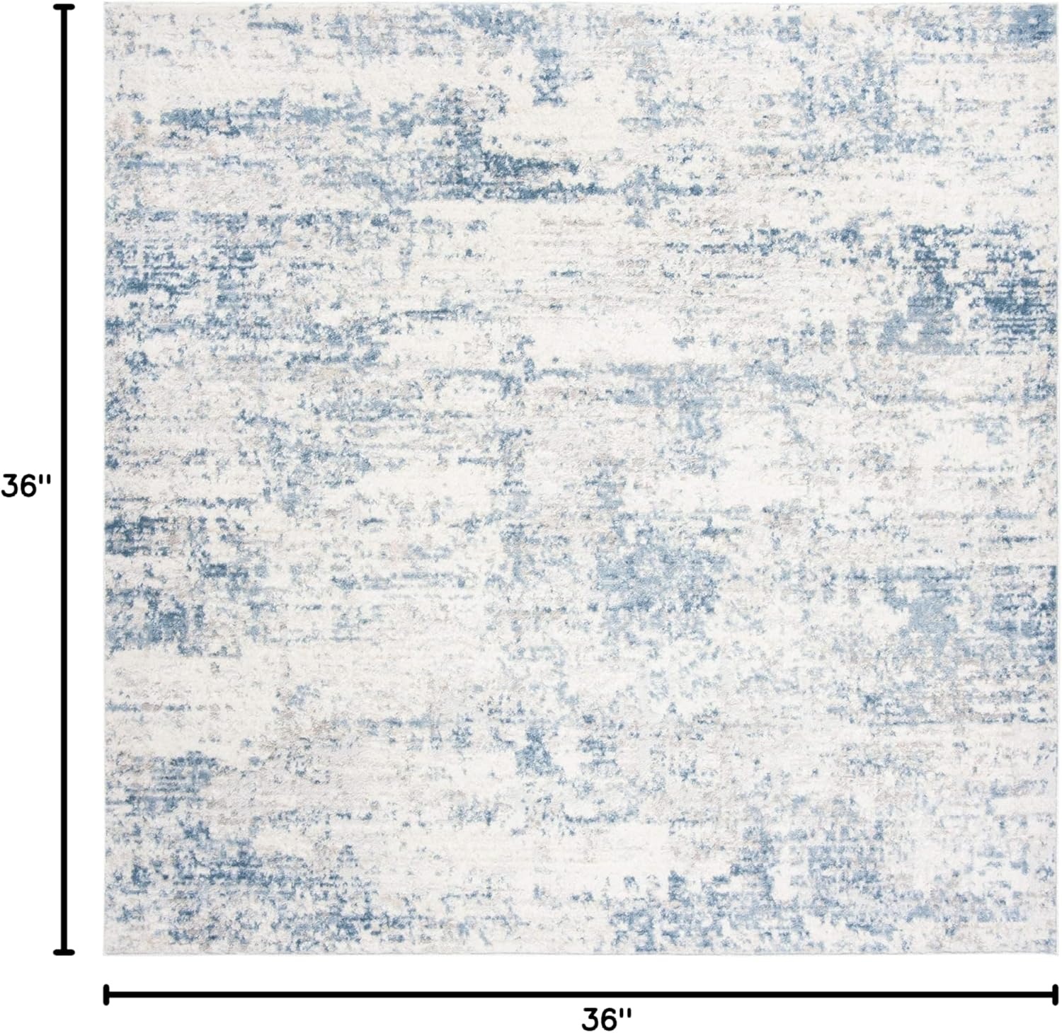 image:imageSAFAVIEH Amelia Collection Area Rug 8 x 10 Ivory amp Blue Modern Abstract Design NonShedding amp Easy Care Ideal for High Traffic Areas in Living Room Bedroom ALA700AIvoryBlue