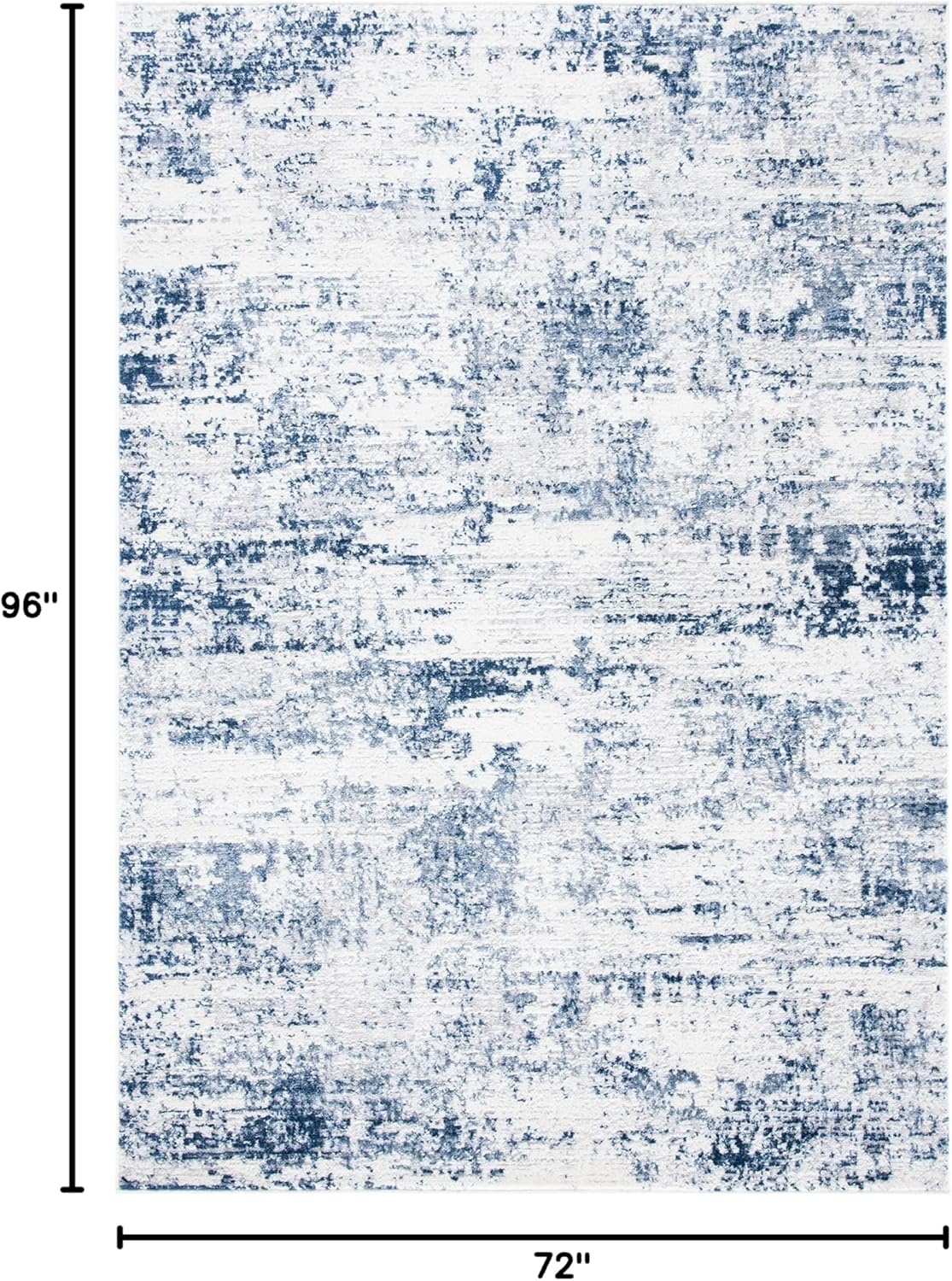 image:imageSAFAVIEH Amelia Collection Area Rug 8 x 10 Ivory amp Blue Modern Abstract Design NonShedding amp Easy Care Ideal for High Traffic Areas in Living Room Bedroom ALA700AIvoryNavy
