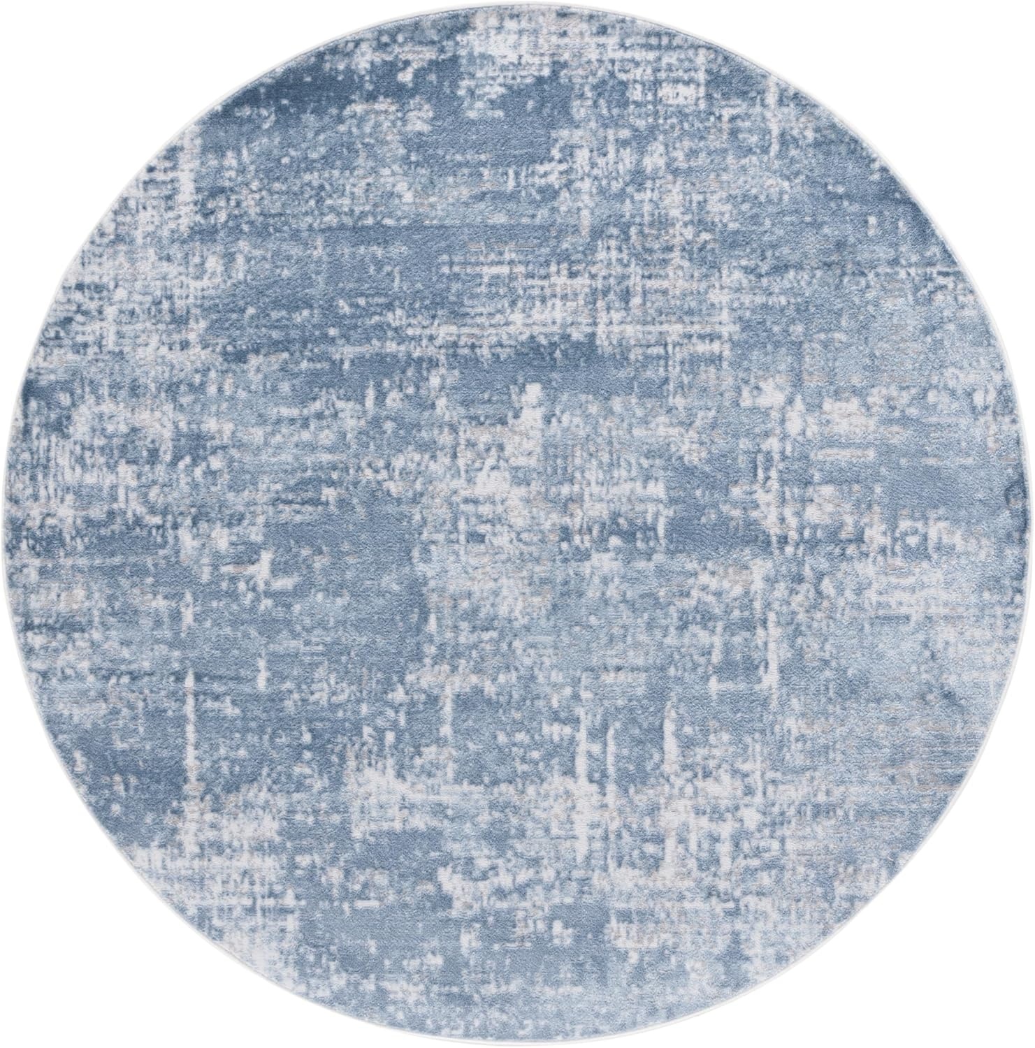 image:imageSAFAVIEH Amelia Collection Area Rug 8 x 10 Ivory amp Blue Modern Abstract Design NonShedding amp Easy Care Ideal for High Traffic Areas in Living Room Bedroom ALA700AIvorySteel Blue
