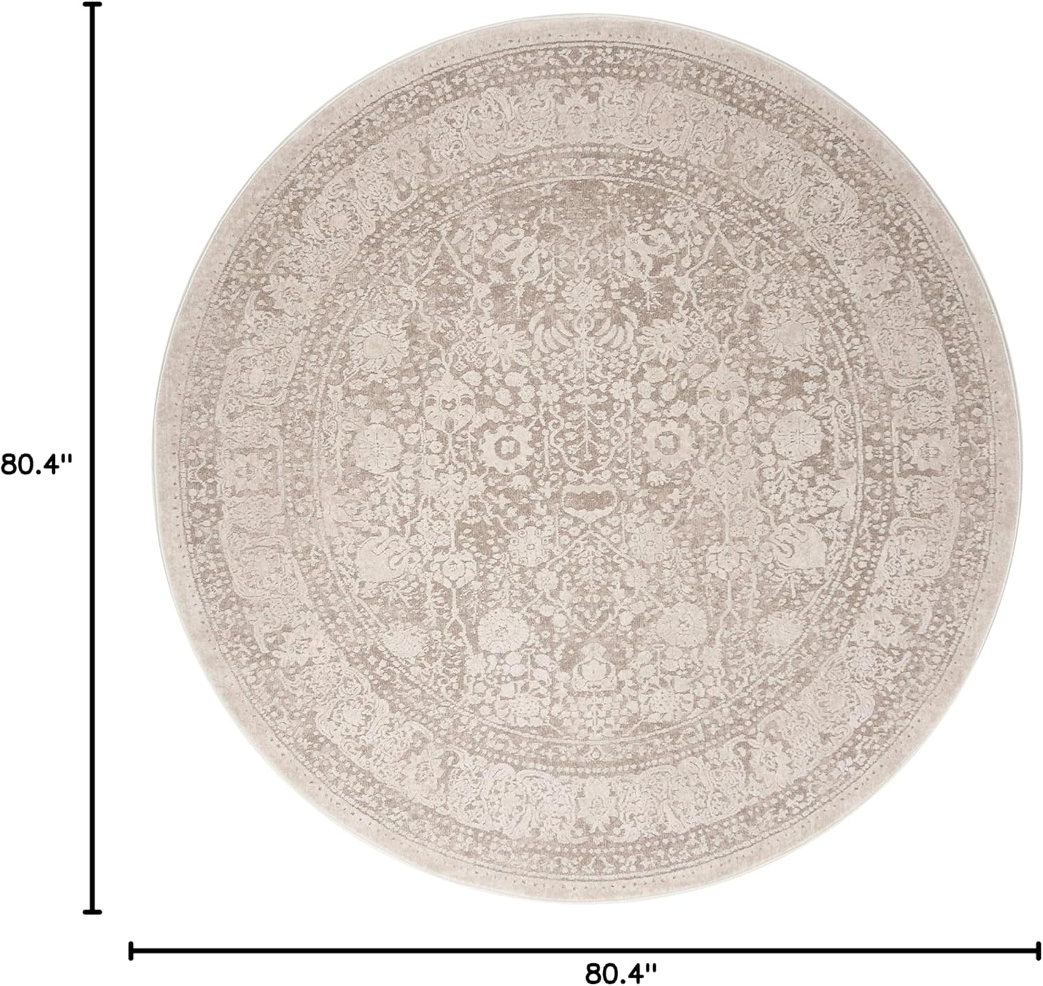 image:imageSAFAVIEH Area Rug 10 Square Reflection Collection Large Beige amp Cream NonShedding amp Easy Cleaning Ideal for Living Room Bedroom RFT663ABeigeCream