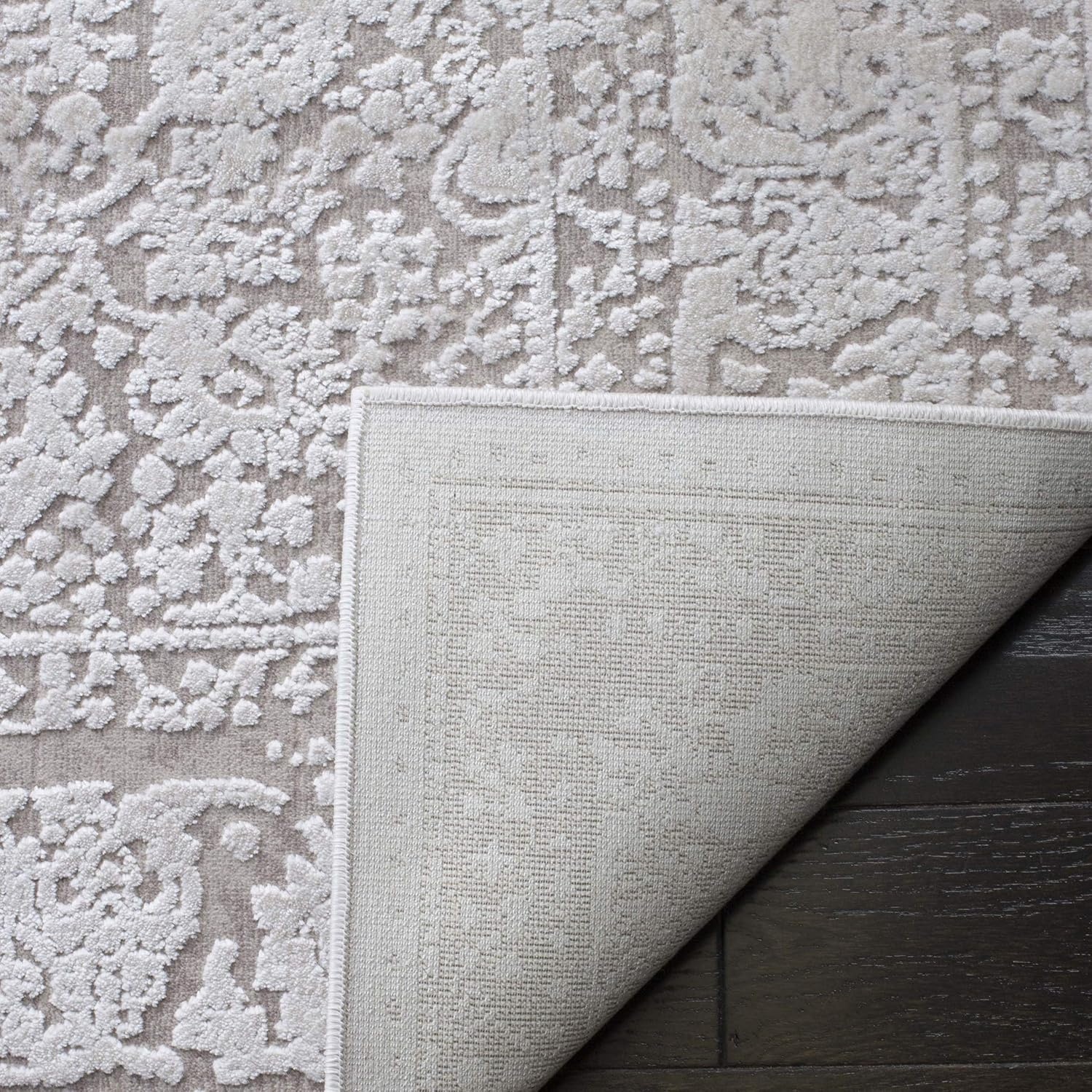image:imageSAFAVIEH Area Rug 10 Square Reflection Collection Large Beige amp Cream NonShedding amp Easy Cleaning Ideal for Living Room Bedroom RFT663ABeigeCream