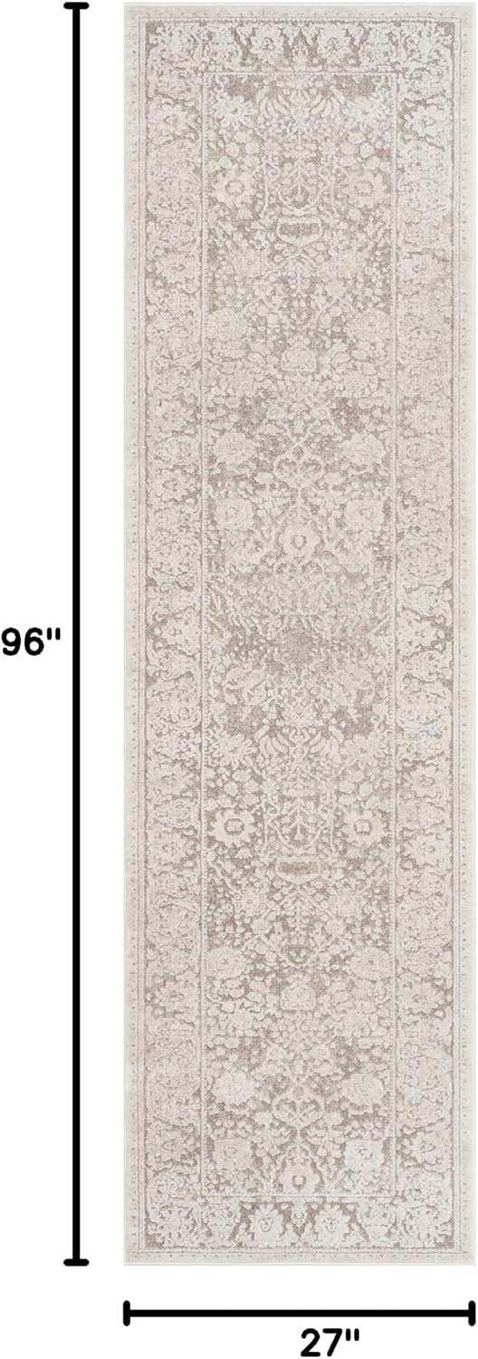 image:imageSAFAVIEH Area Rug 10 Square Reflection Collection Large Beige amp Cream NonShedding amp Easy Cleaning Ideal for Living Room Bedroom RFT663ABeigeCream